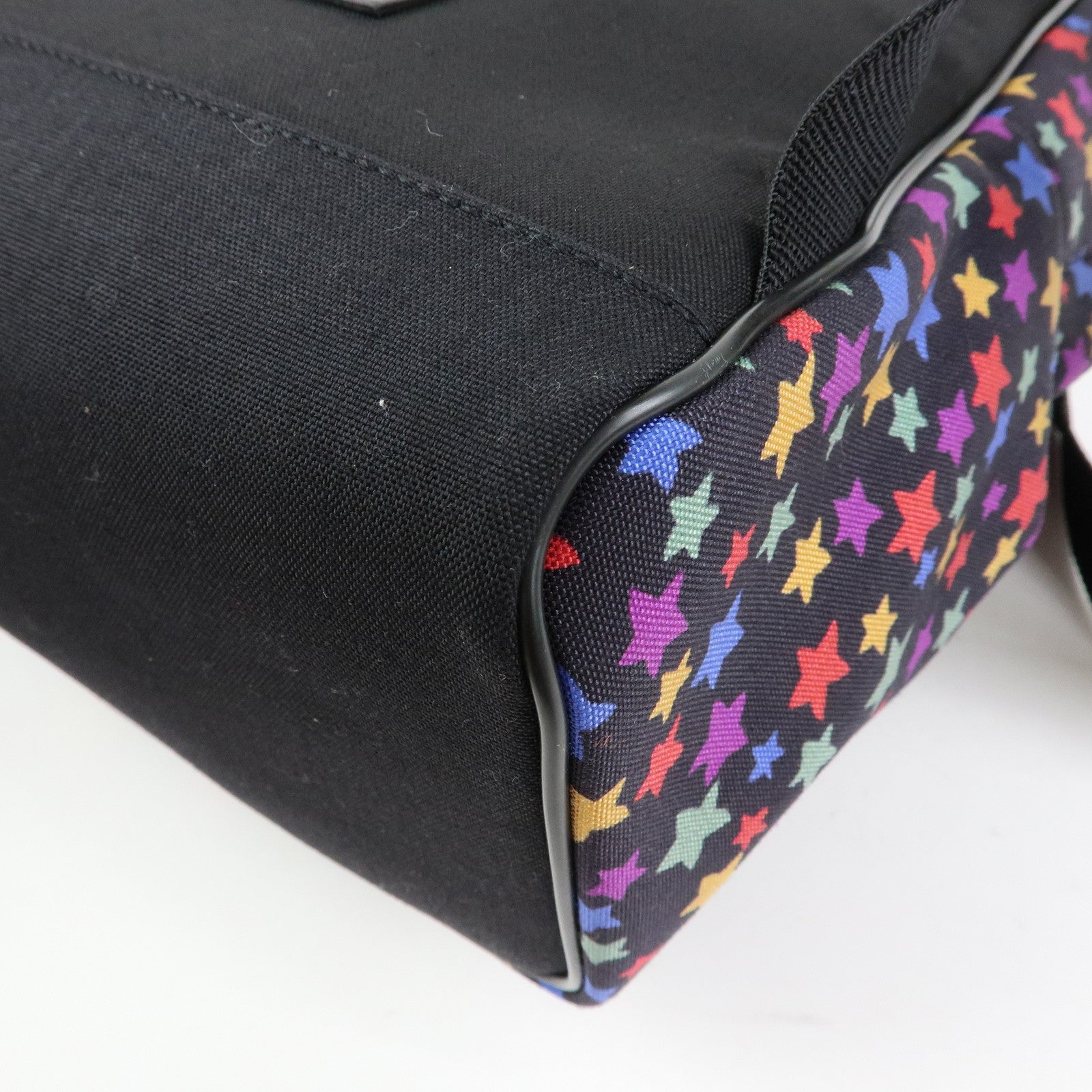 SAINT LAURENT PARIS City Canvas Leather Backpack Star Pattern 508548