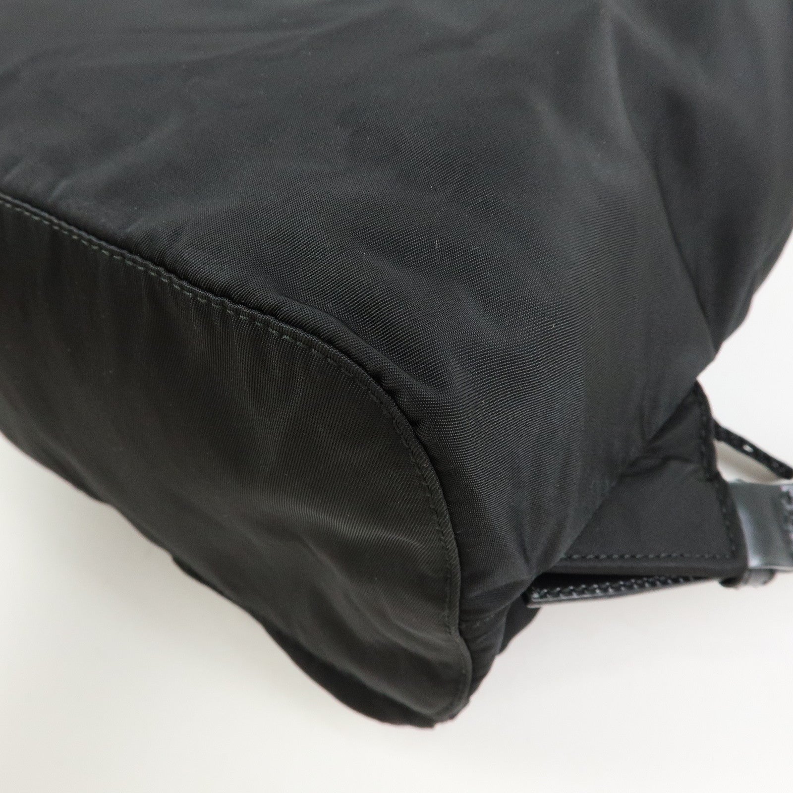 PRADA Triangle Logo Nylon Backpack Rucksack Black 1BZ005