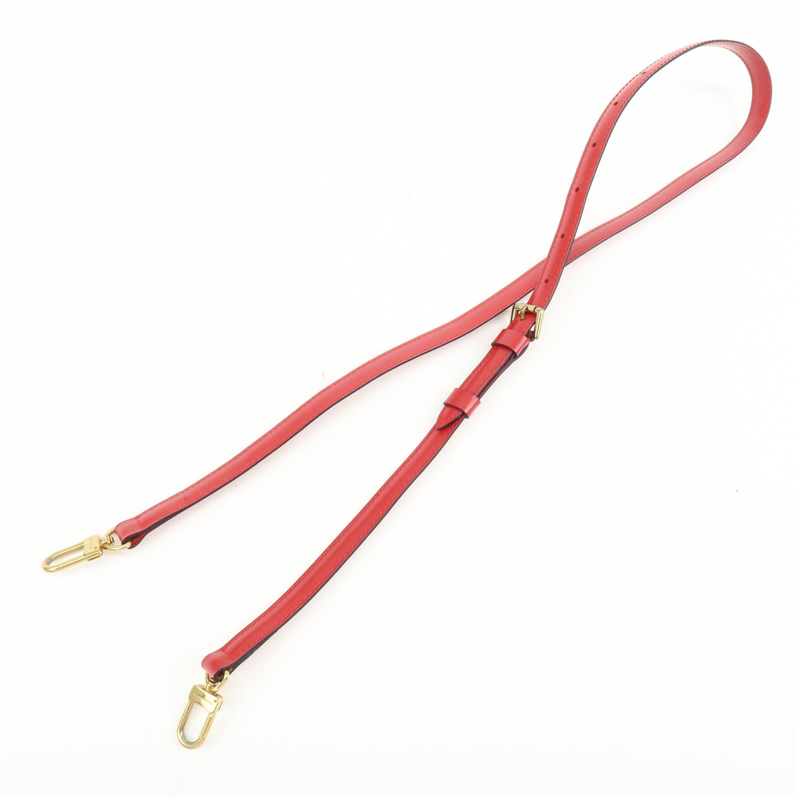 Louis Vuitton Adjustable Leather Shoulder Strap For Epi Bags Red
