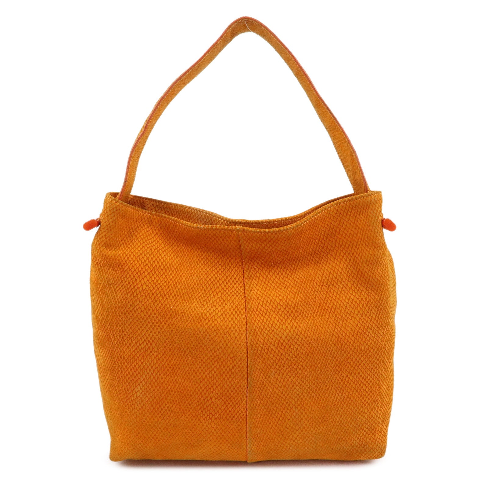 LOEWE Logo Suede Shoulder Bag Tote Bag Hand Bag Orange