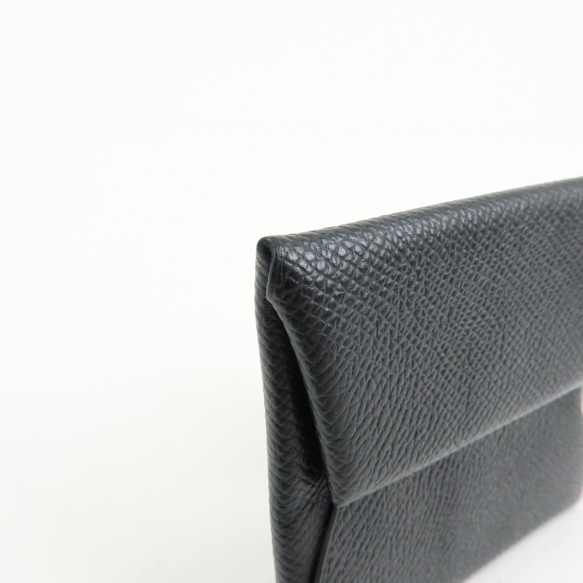 HERMES Bastia Veau Epsom A Stamped Coin Case Coin Purse Black