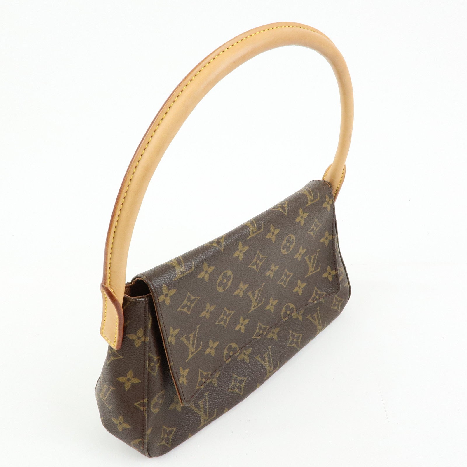 Louis Vuitton Monogram Mini Looping Canvas Shoulder Bag Brown M51147