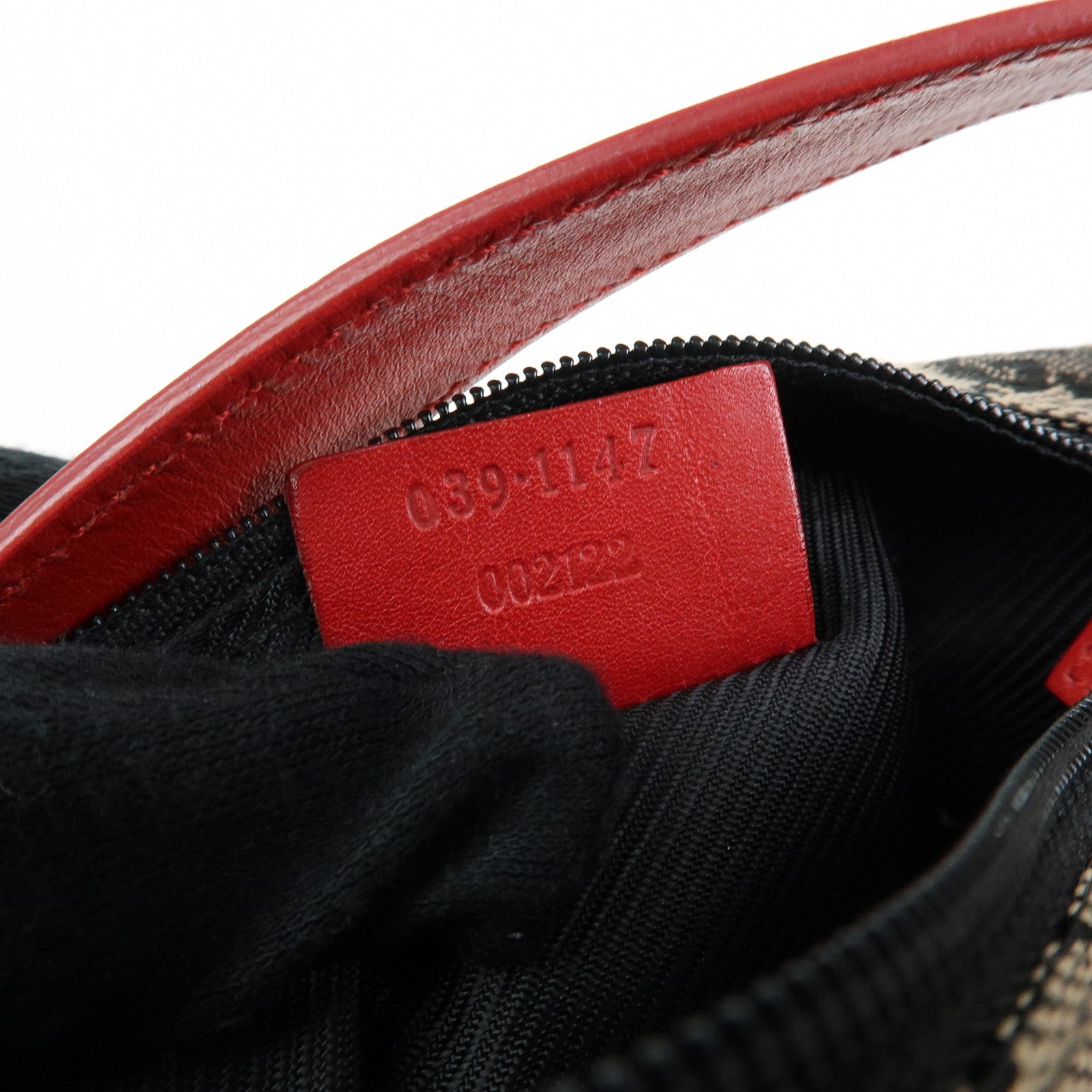 GUCCI GG Canvas Leather Vanity Accessory Pochette Mini Pouch 039・1147