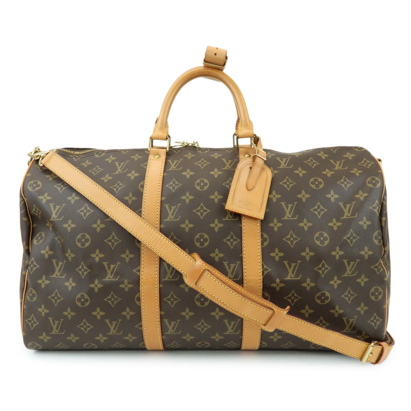Louis Vuitton Monogram Keep All Bandouliere 50 Boston Bag M41416