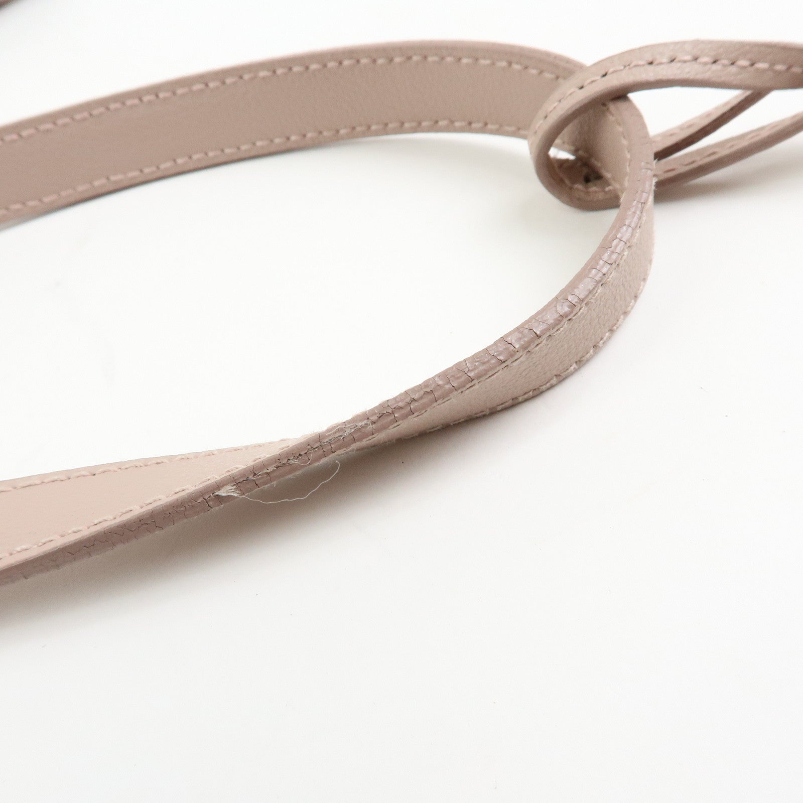SAINT LAURENT PARIS Casandra Leather Tote Bag Shoulder Bag Pink Beige