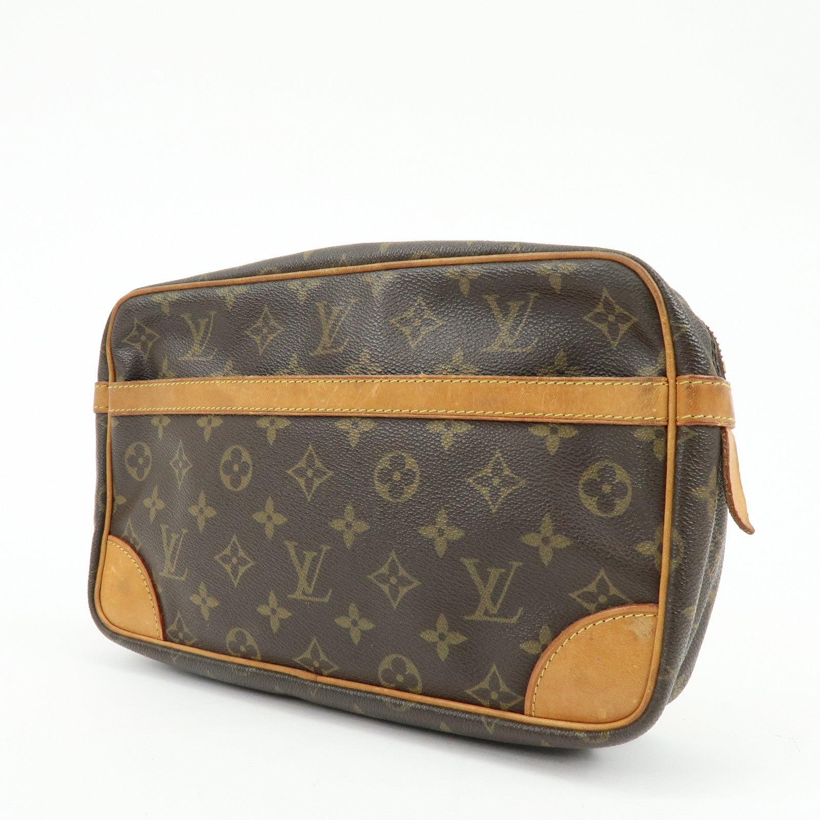 Louis Vuitton Monogram Compiegne 28 Pouch Clutch Bag Brown M51845