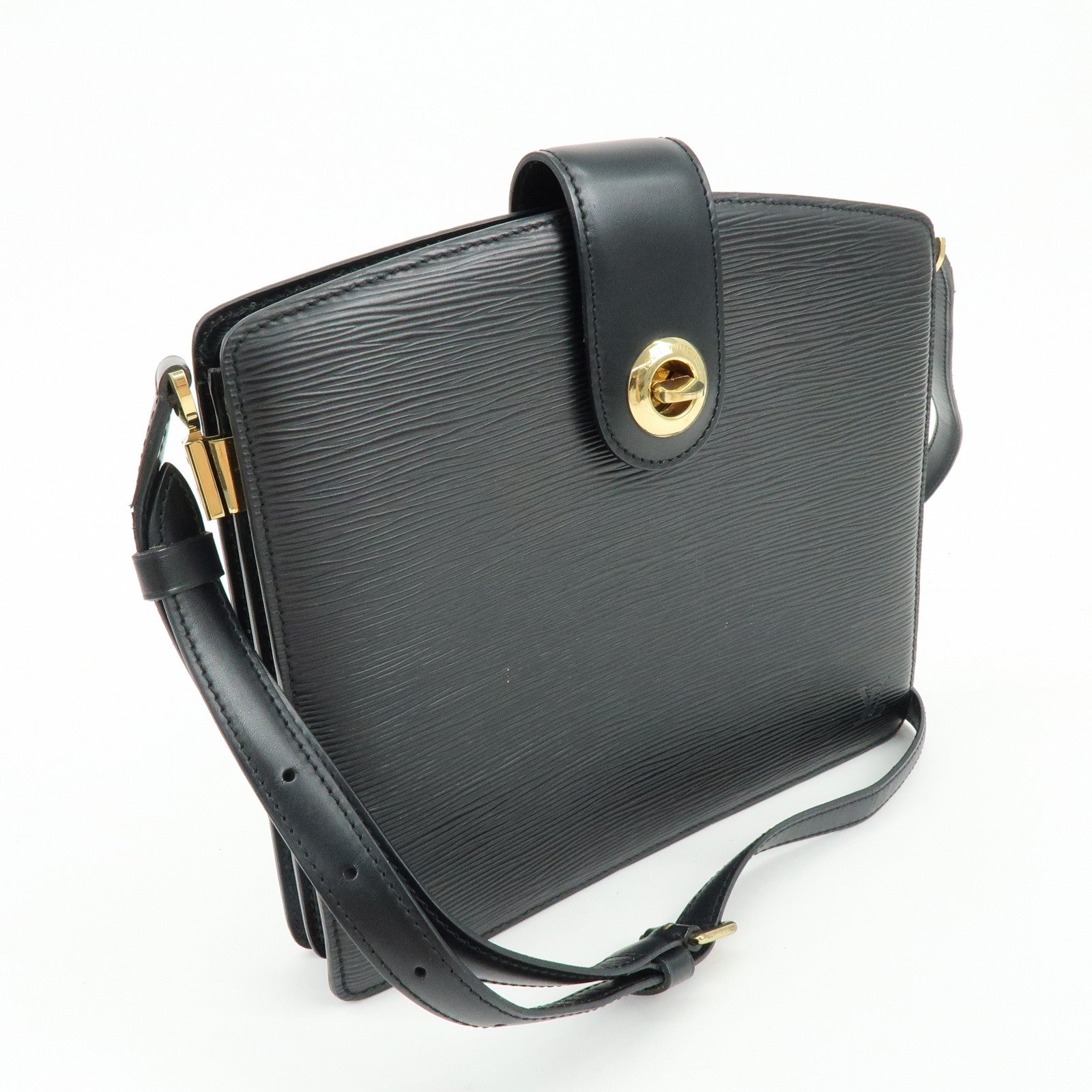 Louis Vuitton Epi Capuchin Shoulder Crossbody Bag Noir Black M52342