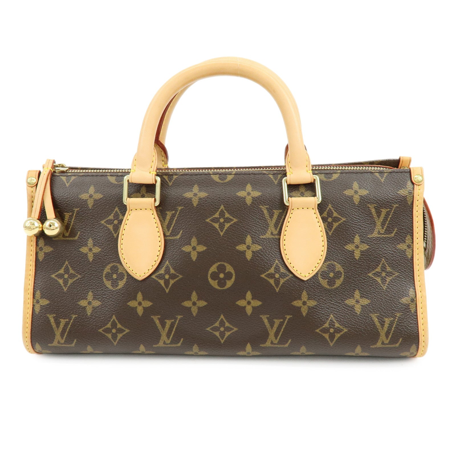 Louis Vuitton Monogram Canvas Leather Popincourt Hand Bag Brown M40009