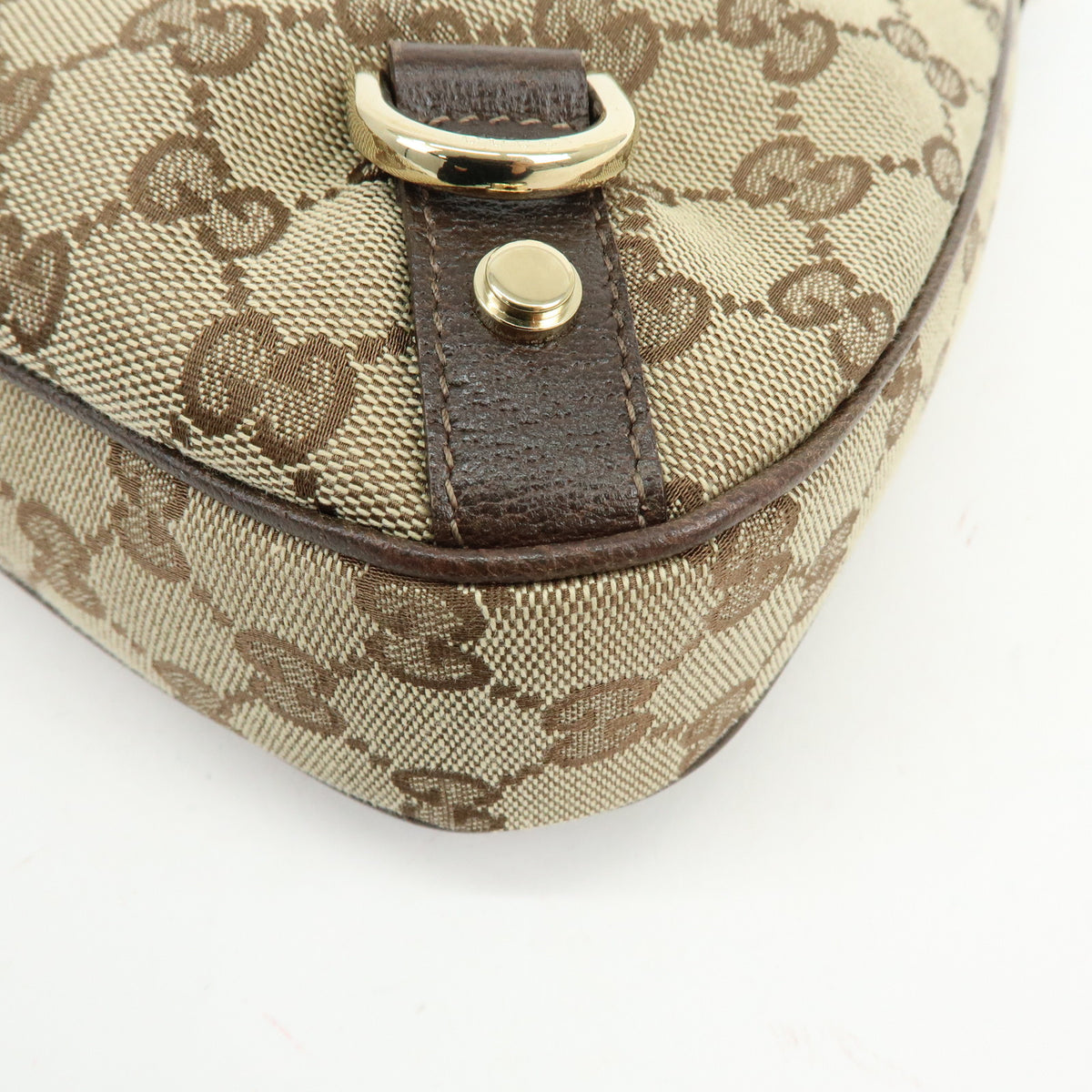 GUCCI Abbey GG Canvas Leather Shoulder Bag Hand Bag Beige Brown 130738