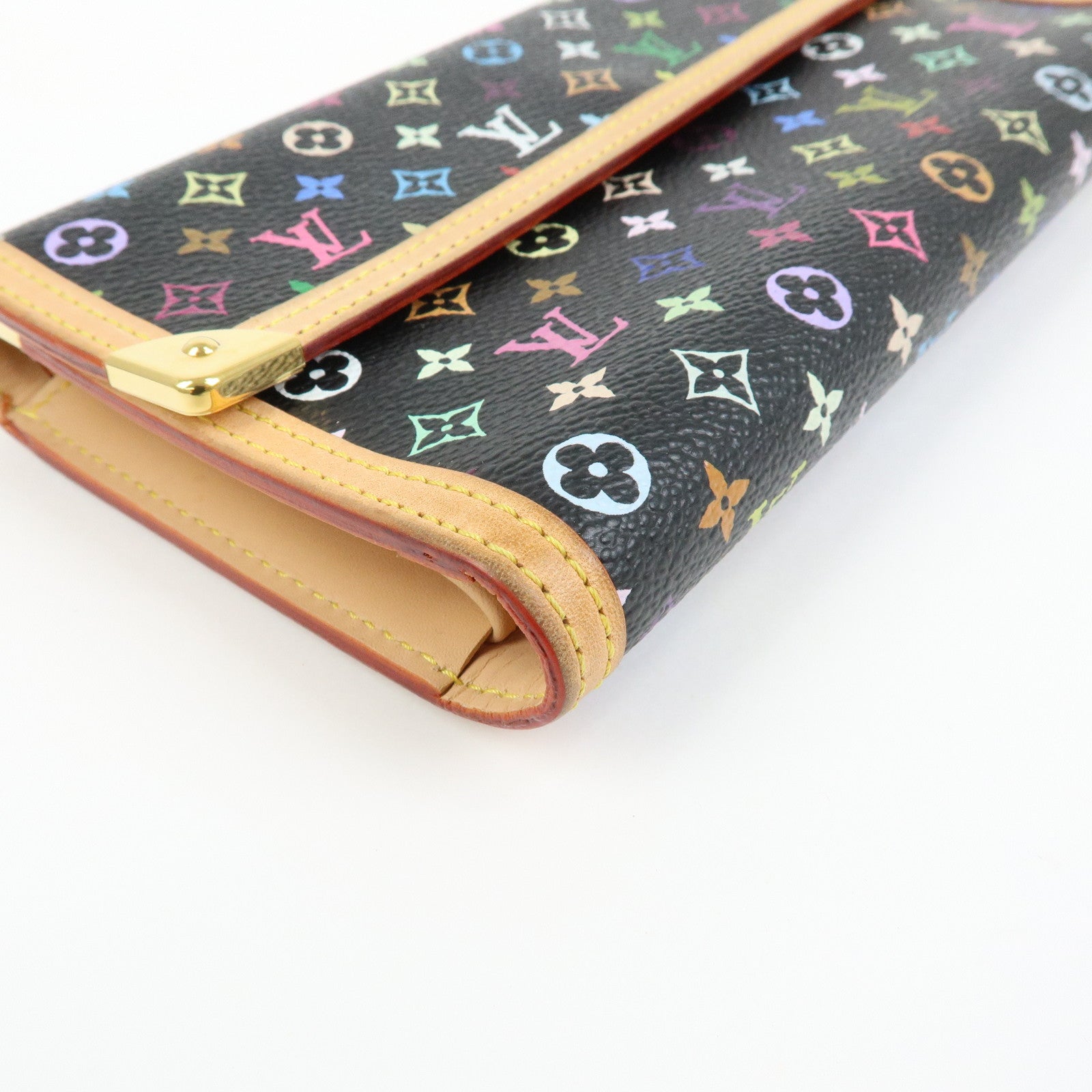 Louis Vuitton Monogram Multicolor Porte Trezor International M92658