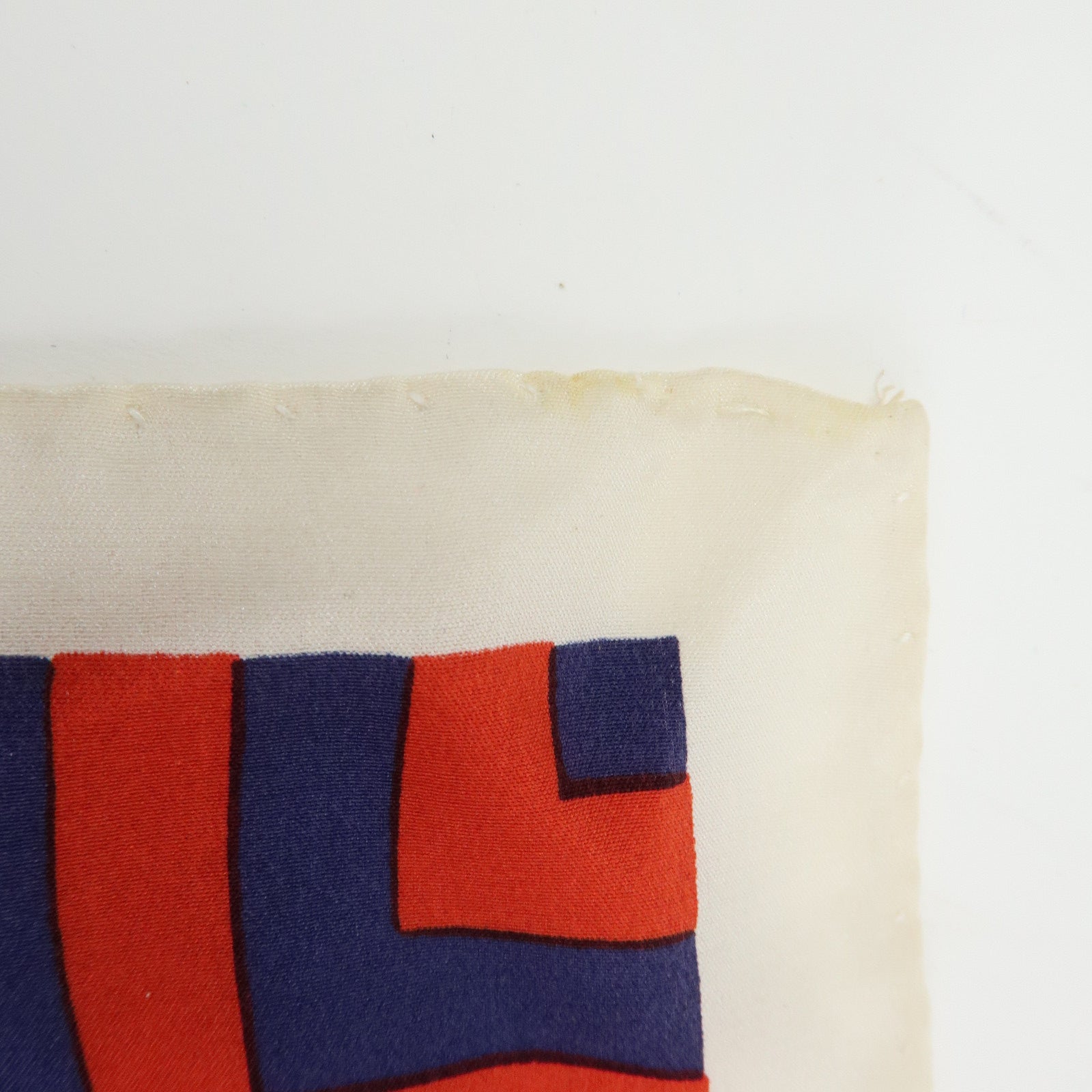 FENDI FF Logo Silk 100% Scarf White Blue Red