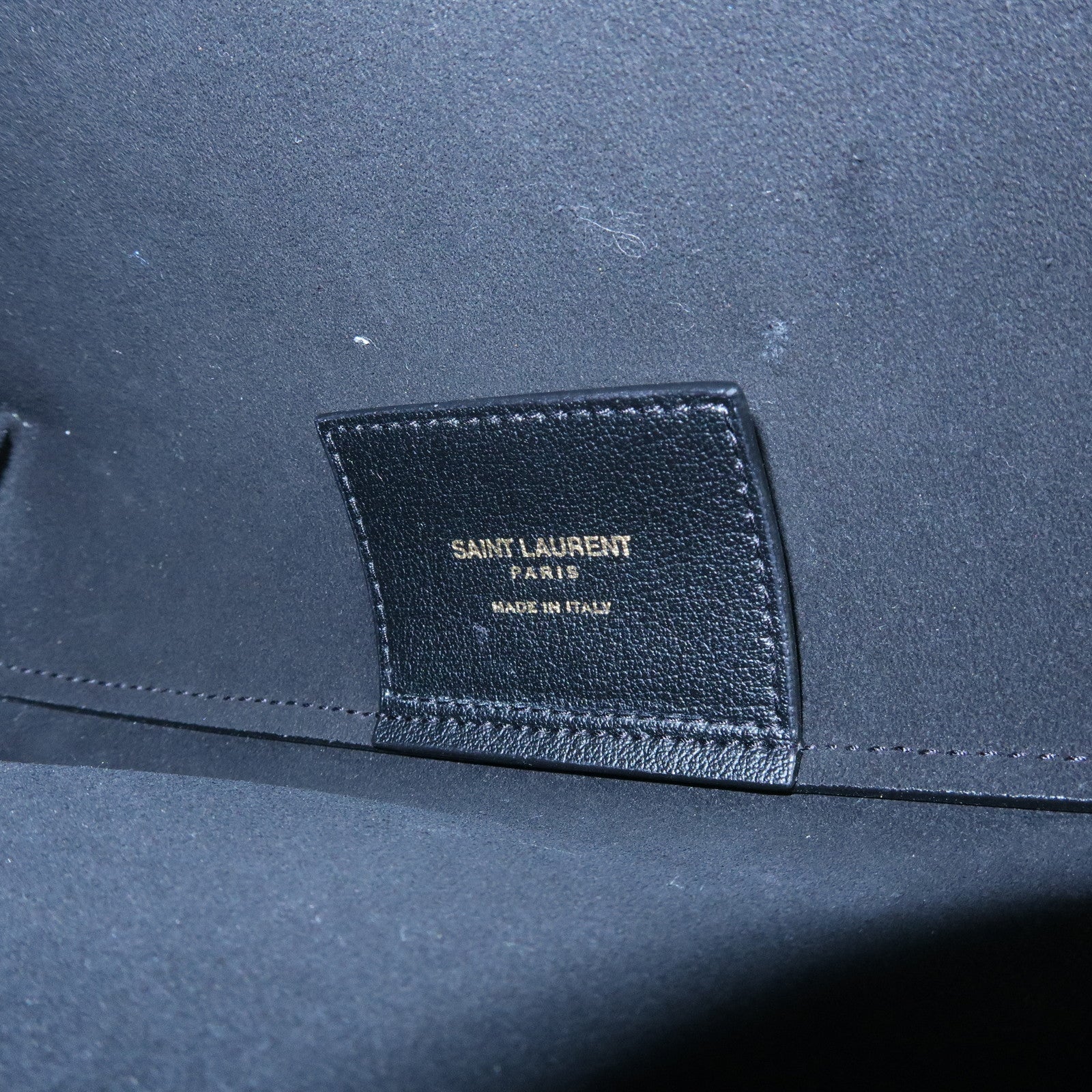 SAINT LAURENT PARIS Leather Toy Shopping Bag 2Way Bag Black GUE600307