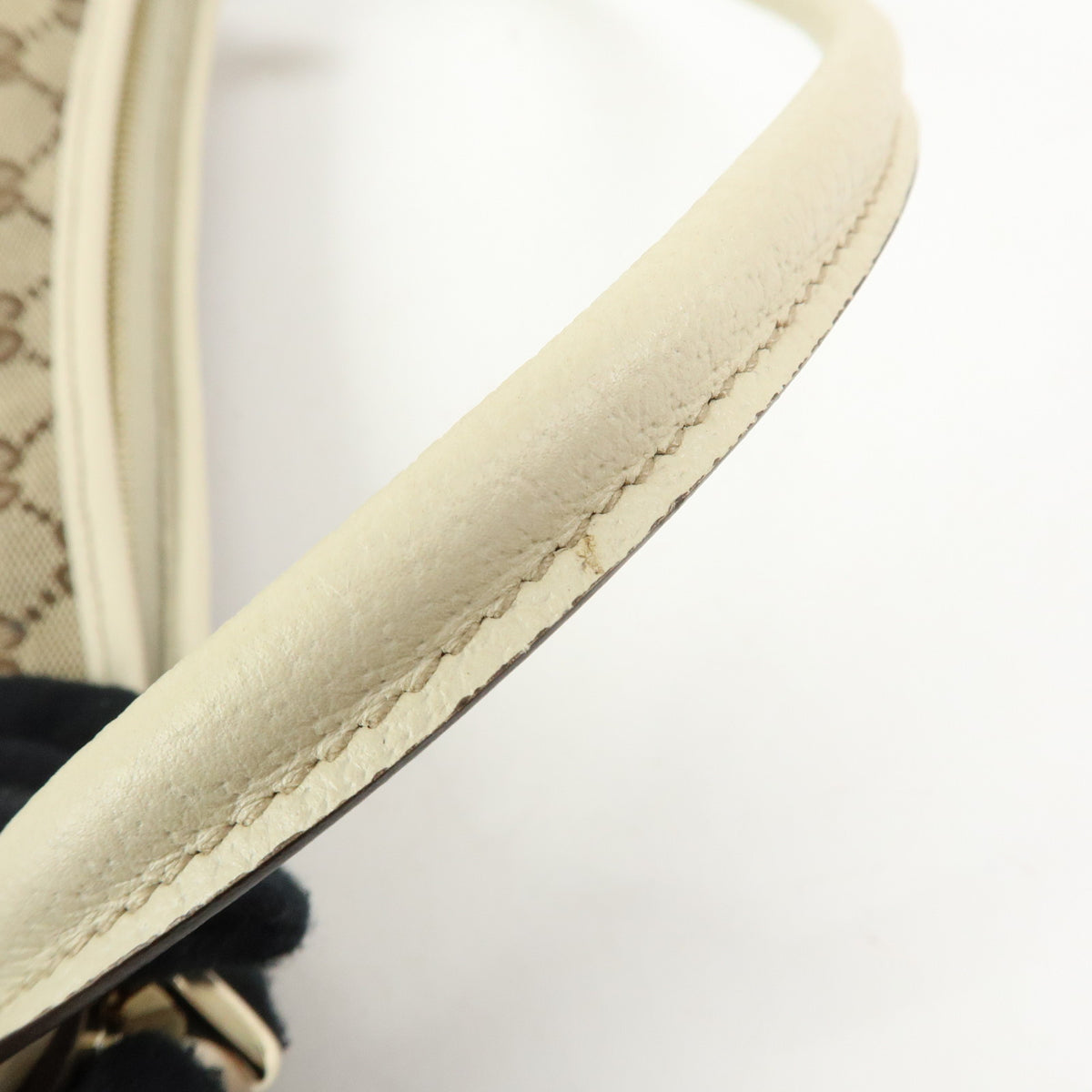 GUCCI Abbey GG Canvas Leather Mini Shoulder Bag Beige Ivory 130939