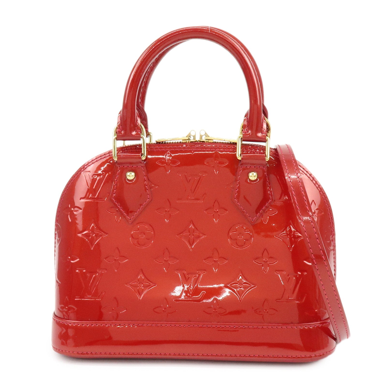 Louis Vuitton Monogram Vernis Alma BB 2Way Bag Red M91606