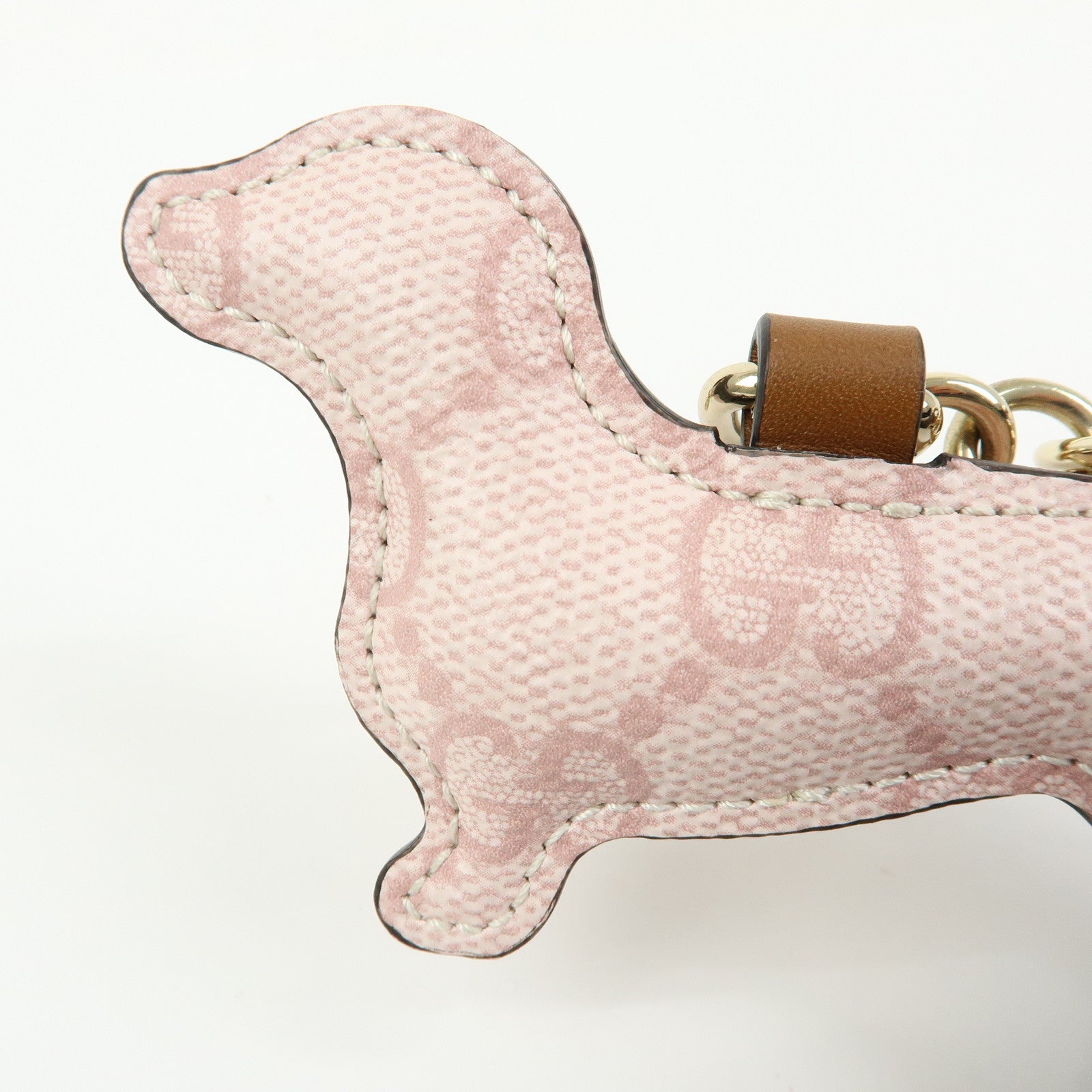 GUCCI Interlocking G Dog GG Supreme Leather Bag Charm Key Chain
