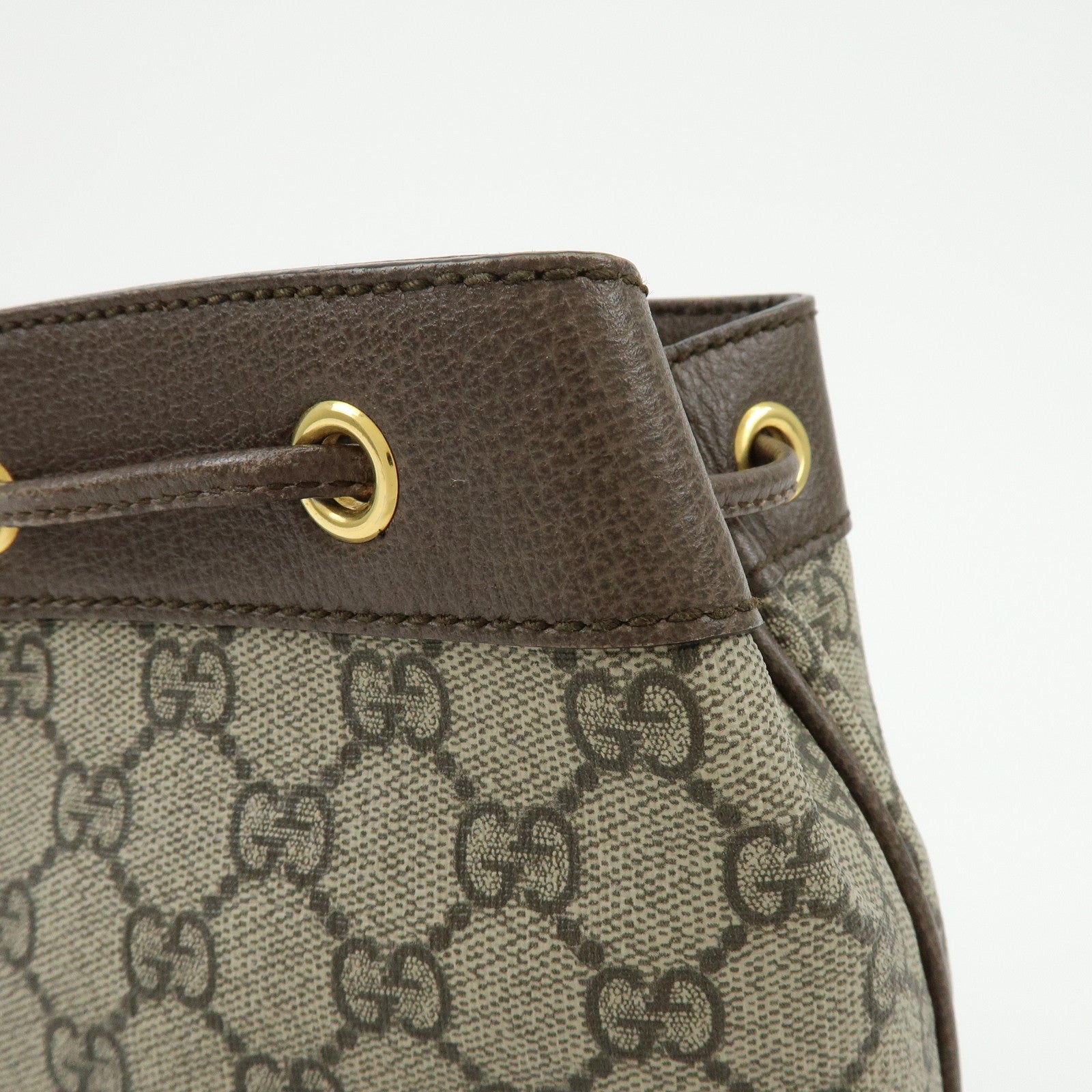 GUCCI Ophidia Sherry GG Supreme Leather Mini Bucket Bag 550620