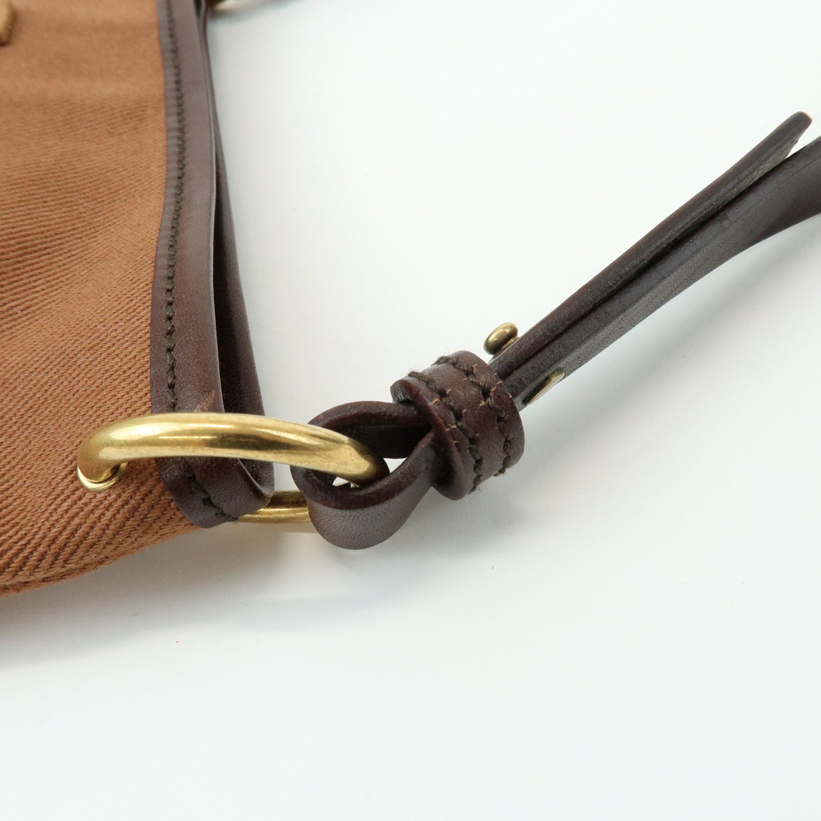 SAINT LAURENT PARIS Kahara Cassandra Canvas Leather Shoulder Bag