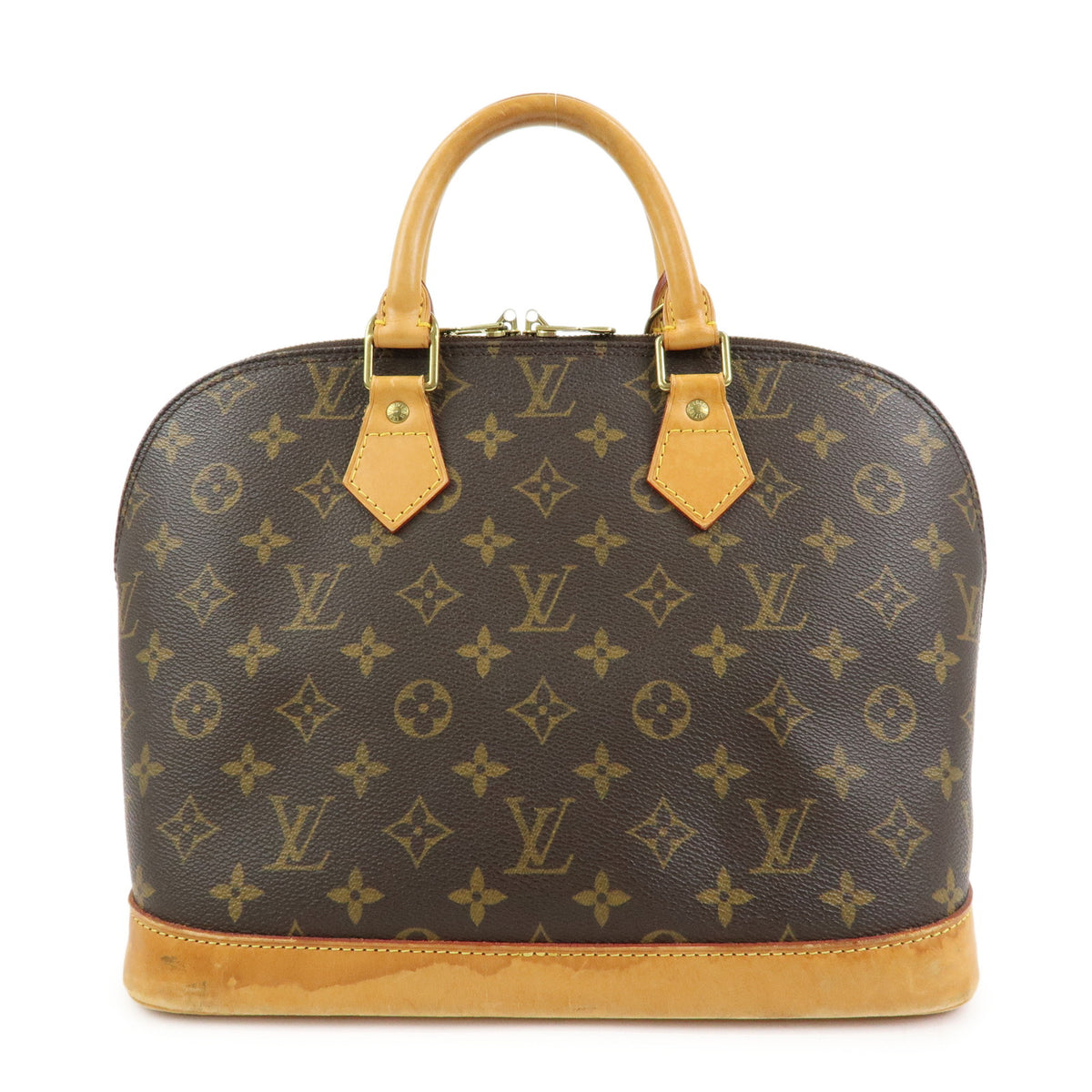 Louis Vuitton Monogram Alma PM Canvas Leather Hand Bag Brown M51130