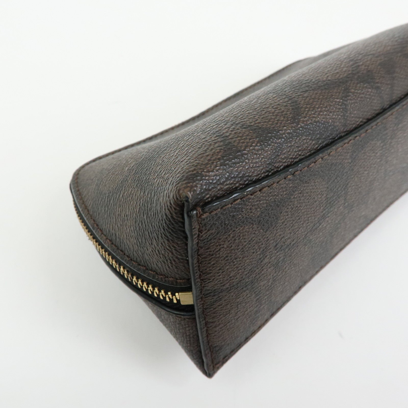 COACH Set of 2 Signature PVC Leather Shoulder Bag Cosmetic Pouch