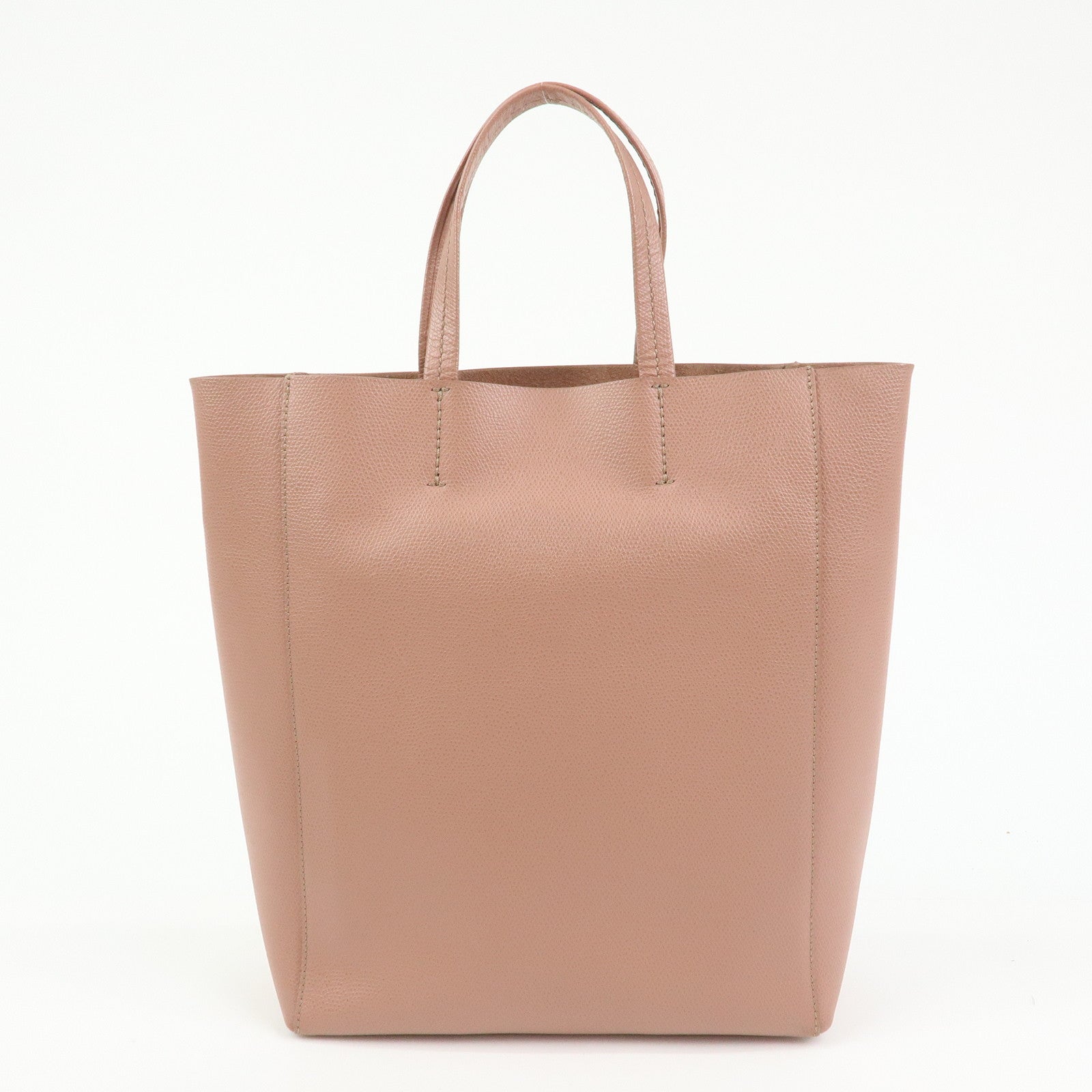 Celine Small Vertical Cabas Leather 2Way Bag Hand Bag Shoulder Bag Rose
