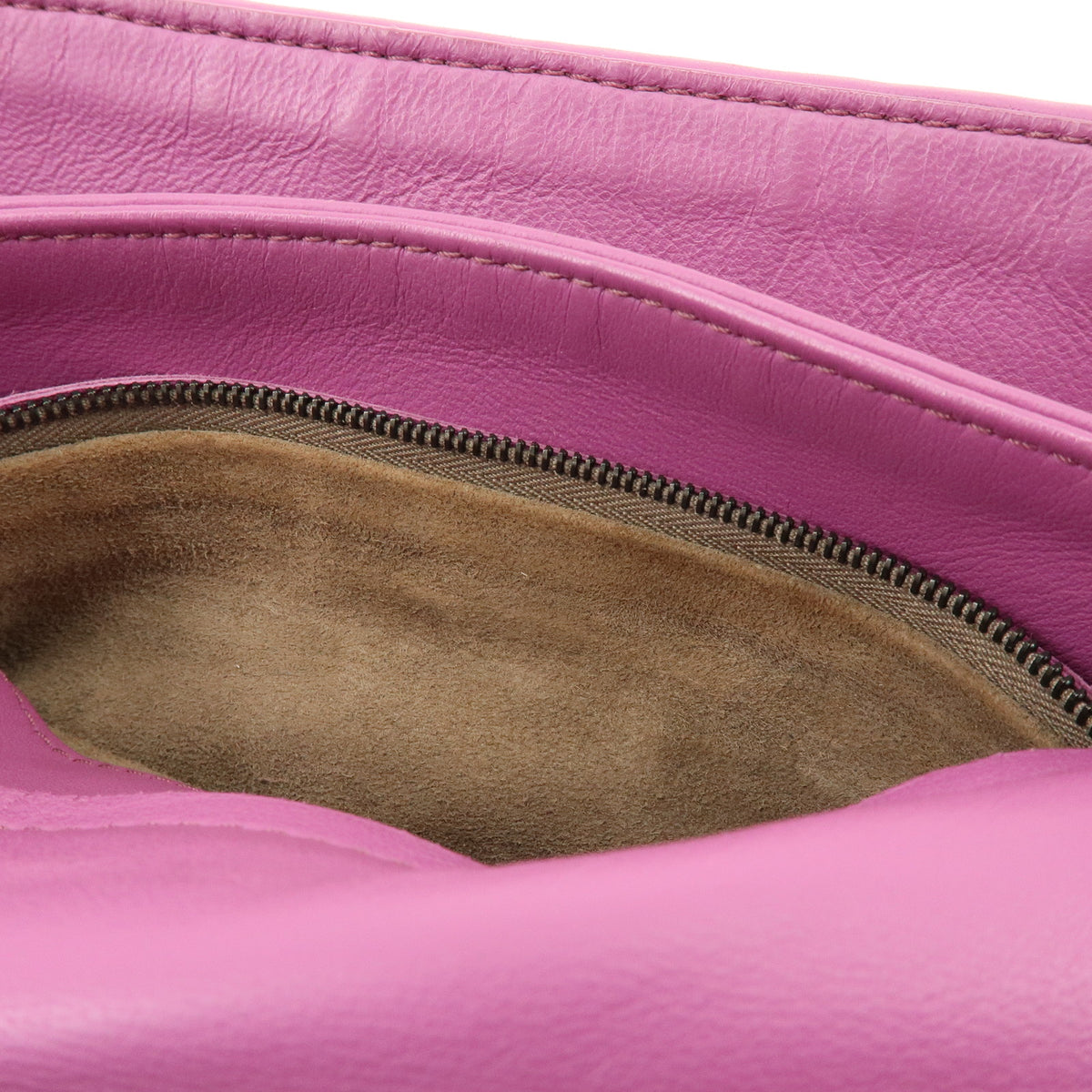 BOTTEGA VENETA Intrecciato Leather Chain Shoulder Bag Purple
