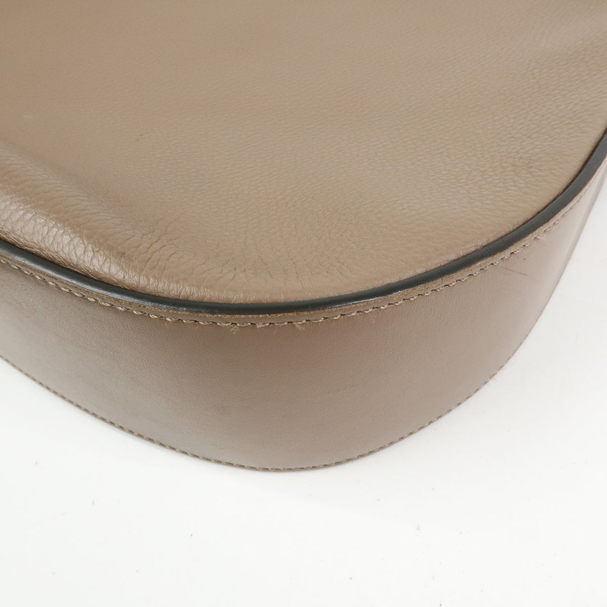 TOD'S Oboe Leather Shoulder Bag Hand Bag Taupe Brown