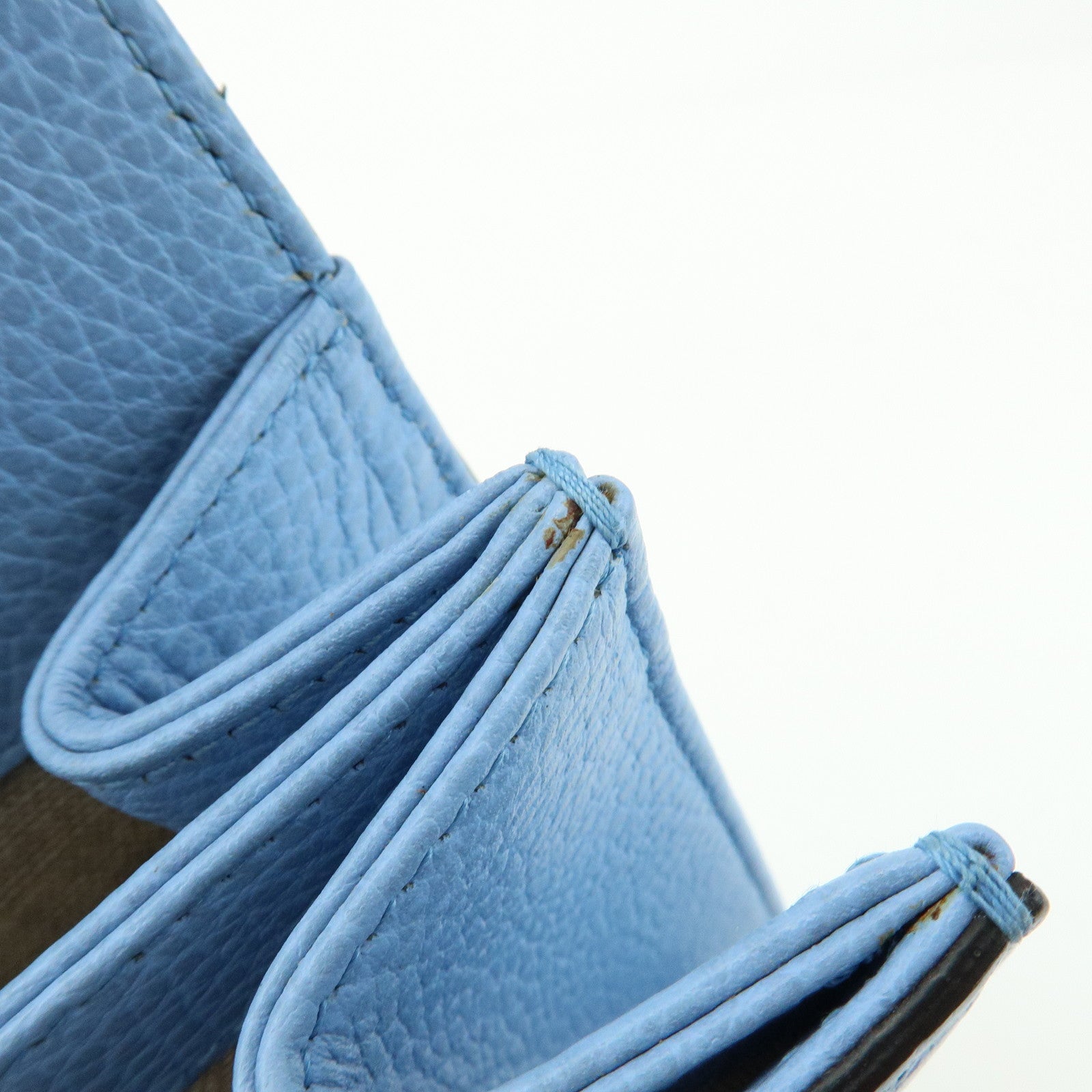 GUCCI Interlocking G Leather Chain Shoulder Bag Light Blue 510304