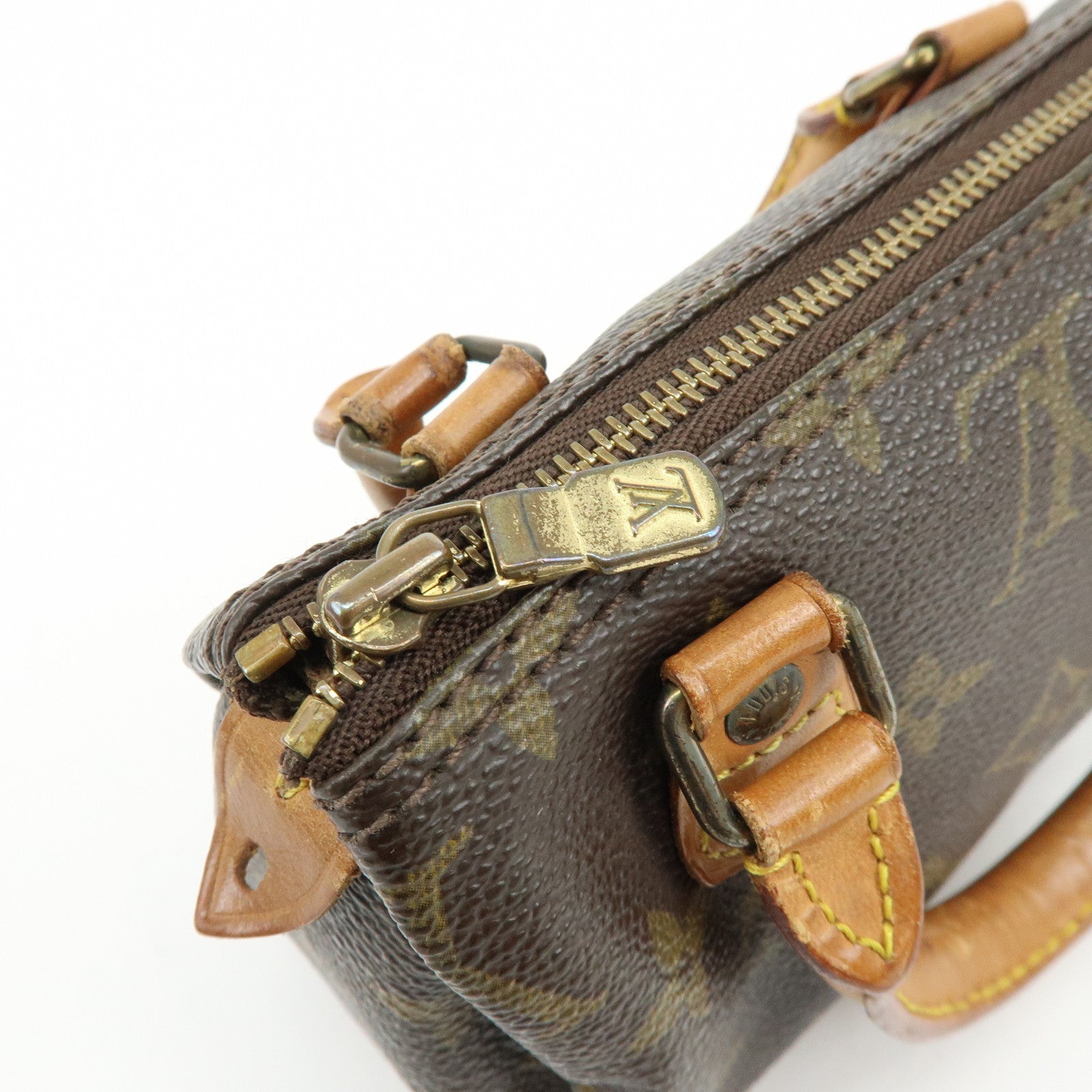 Louis Vuitton Monogram Mini Speedy Hand Bag Brown M41534 J75011 Lot