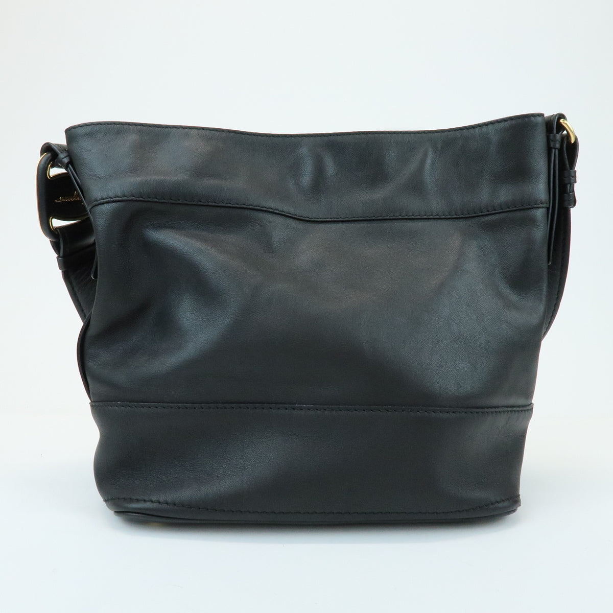 Ferragamo Leather Shoulder Bag Crossbody Bag Black
