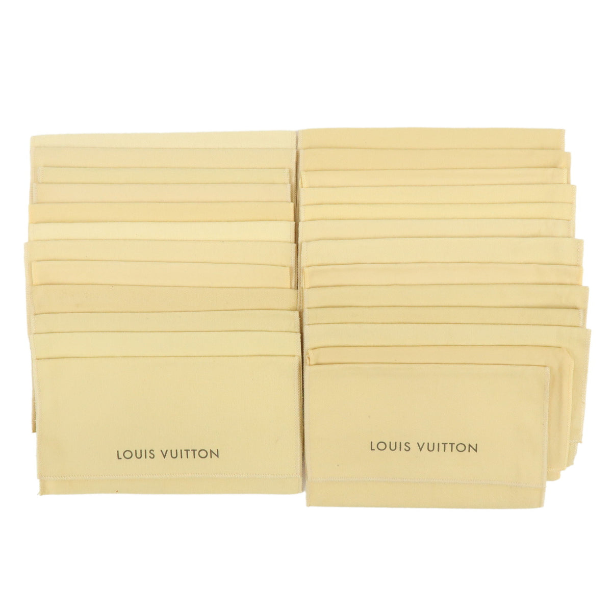 Louis Vuitton Lot of 25 Dust Bag Storage Bag Flap Style Beige