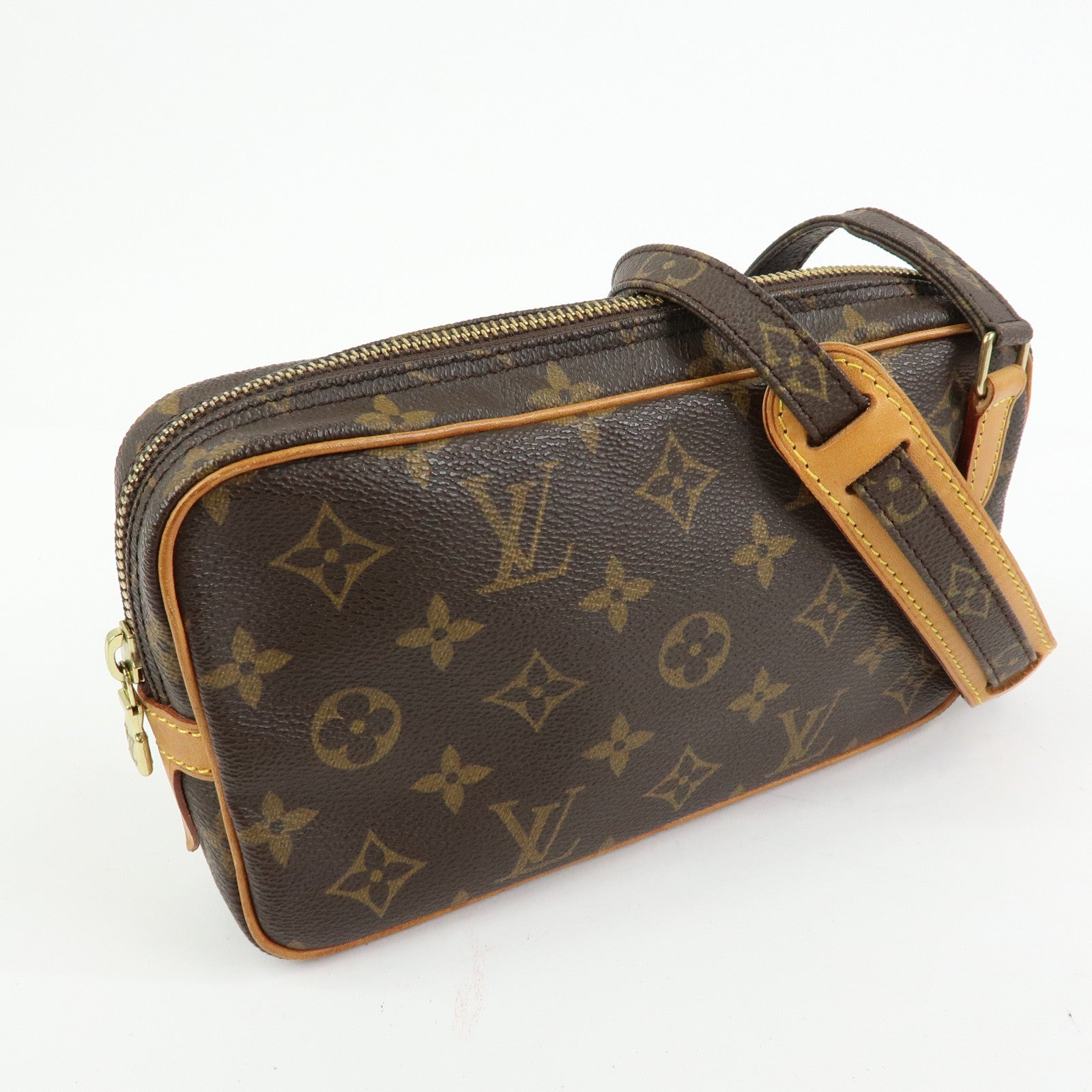 Louis Vuitton Monogram Pochette Marly Bandouliere Bag Brown M51828