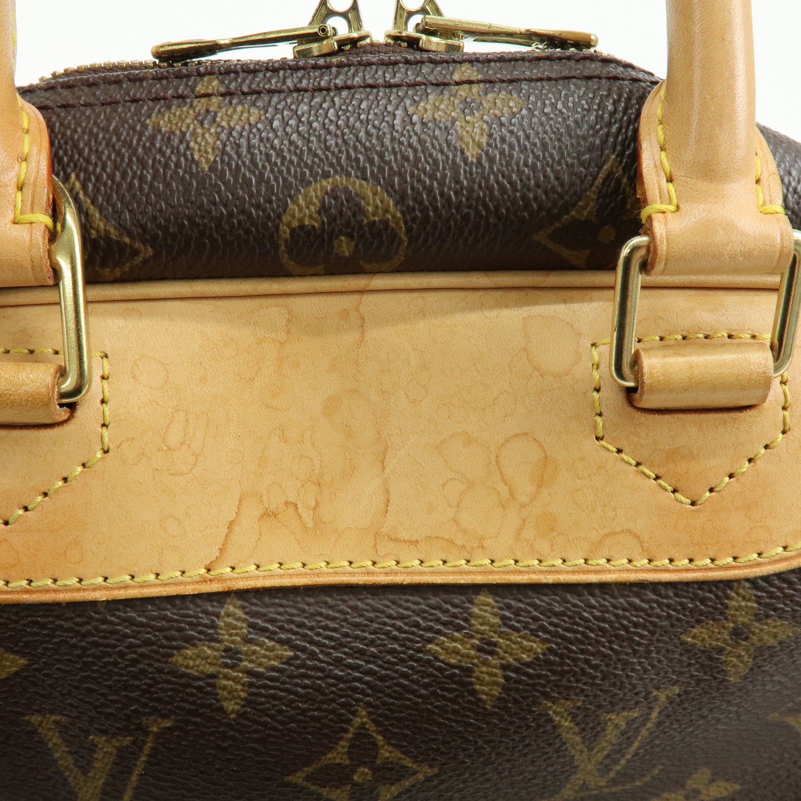 Louis Vuitton Monogram Deauville Canvas Hand Bag Brown M47270