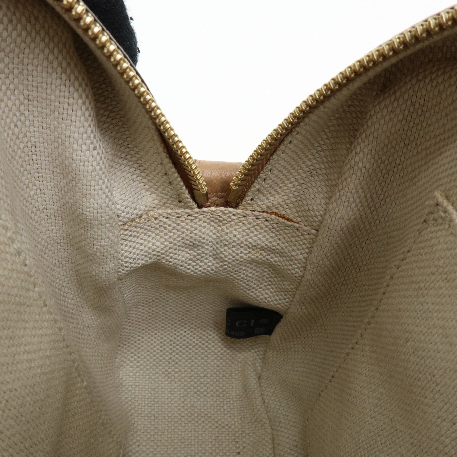 GUCCI SOHO Interlocking G Leather Small Disco Bag Beige 308364