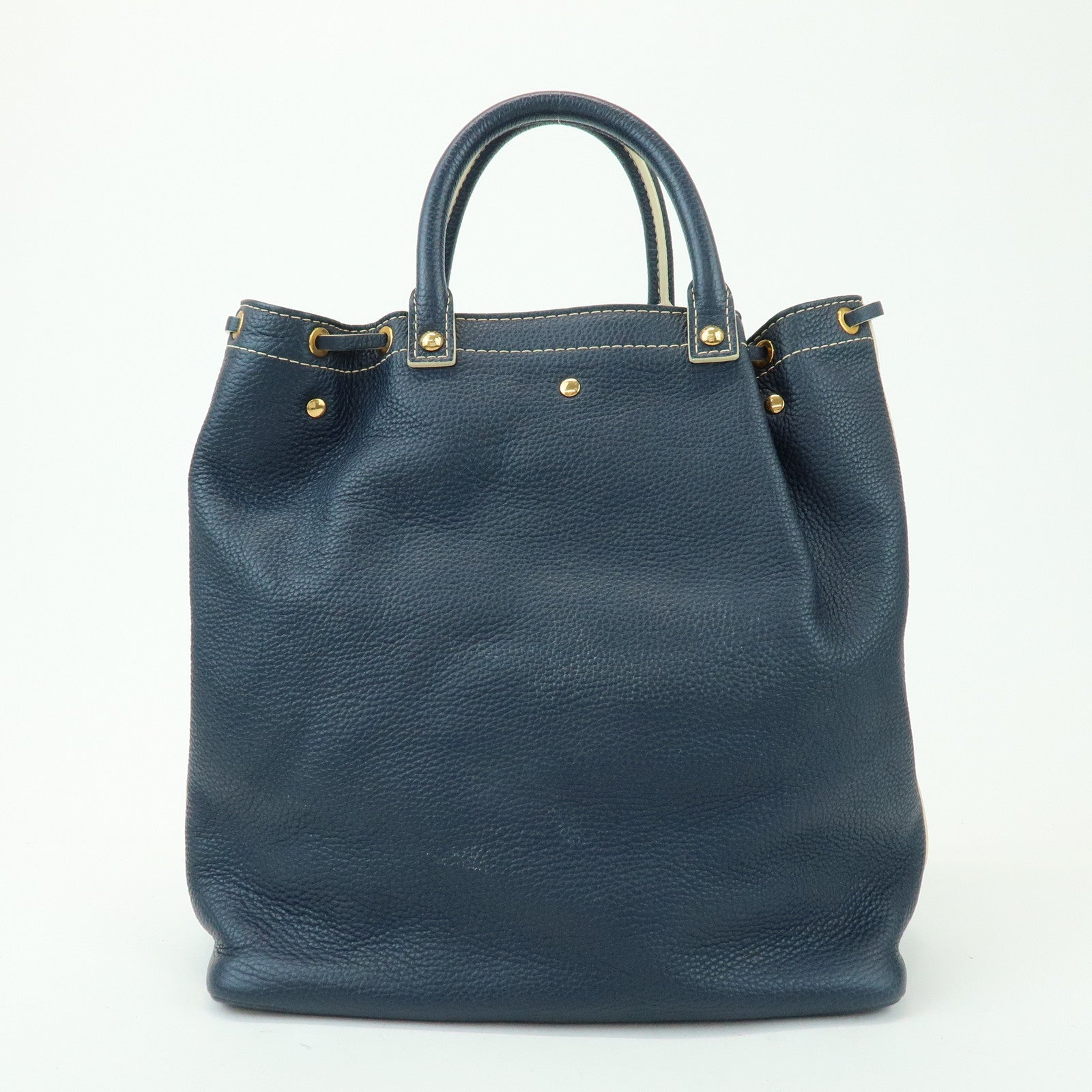 Louis Vuitton T&B Tobago Leather Shoe Bag Hand Bag Blue M95149