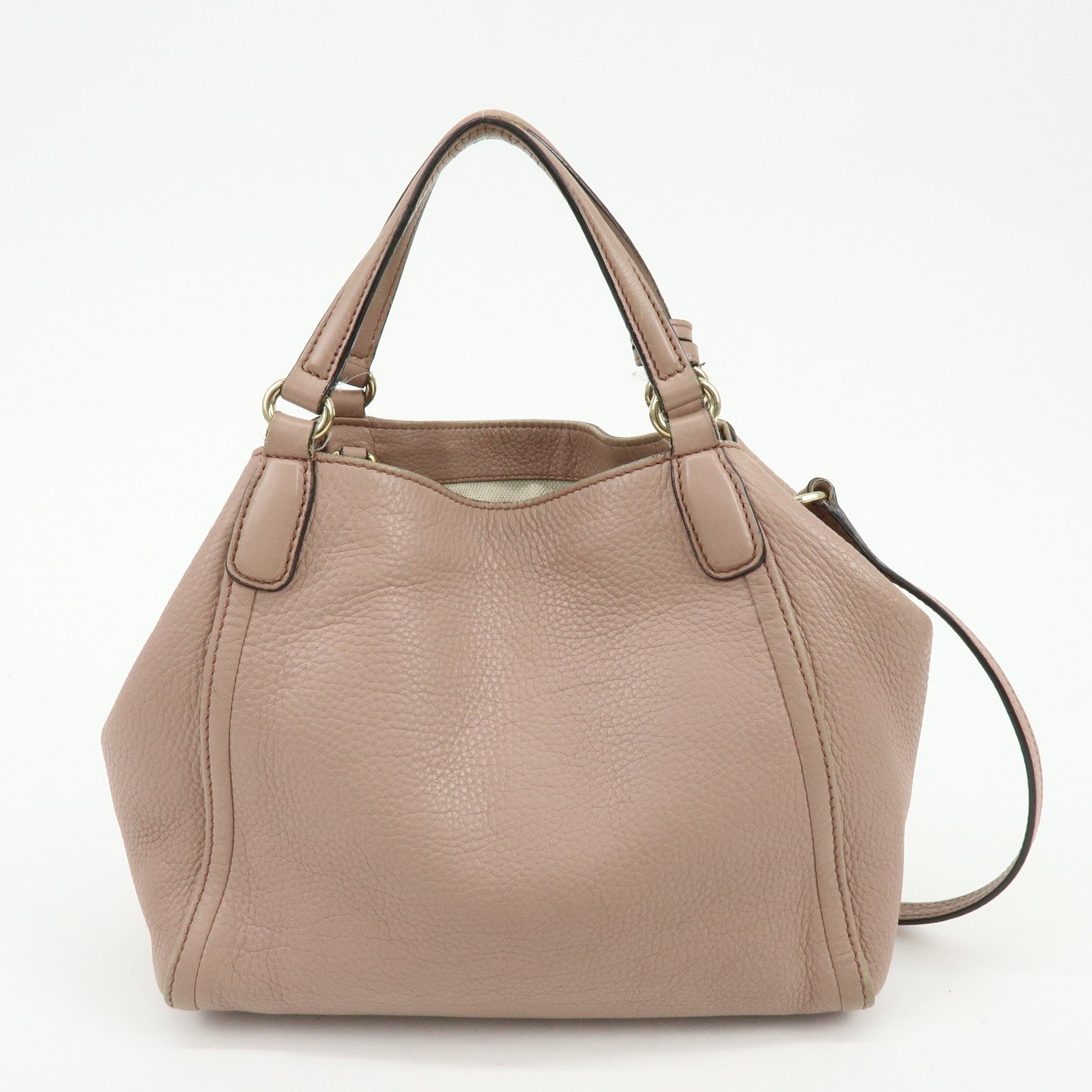 GUCCI SOHO Interlocking G 2Way Hand Bag Japan Limited Pink Beige 336751