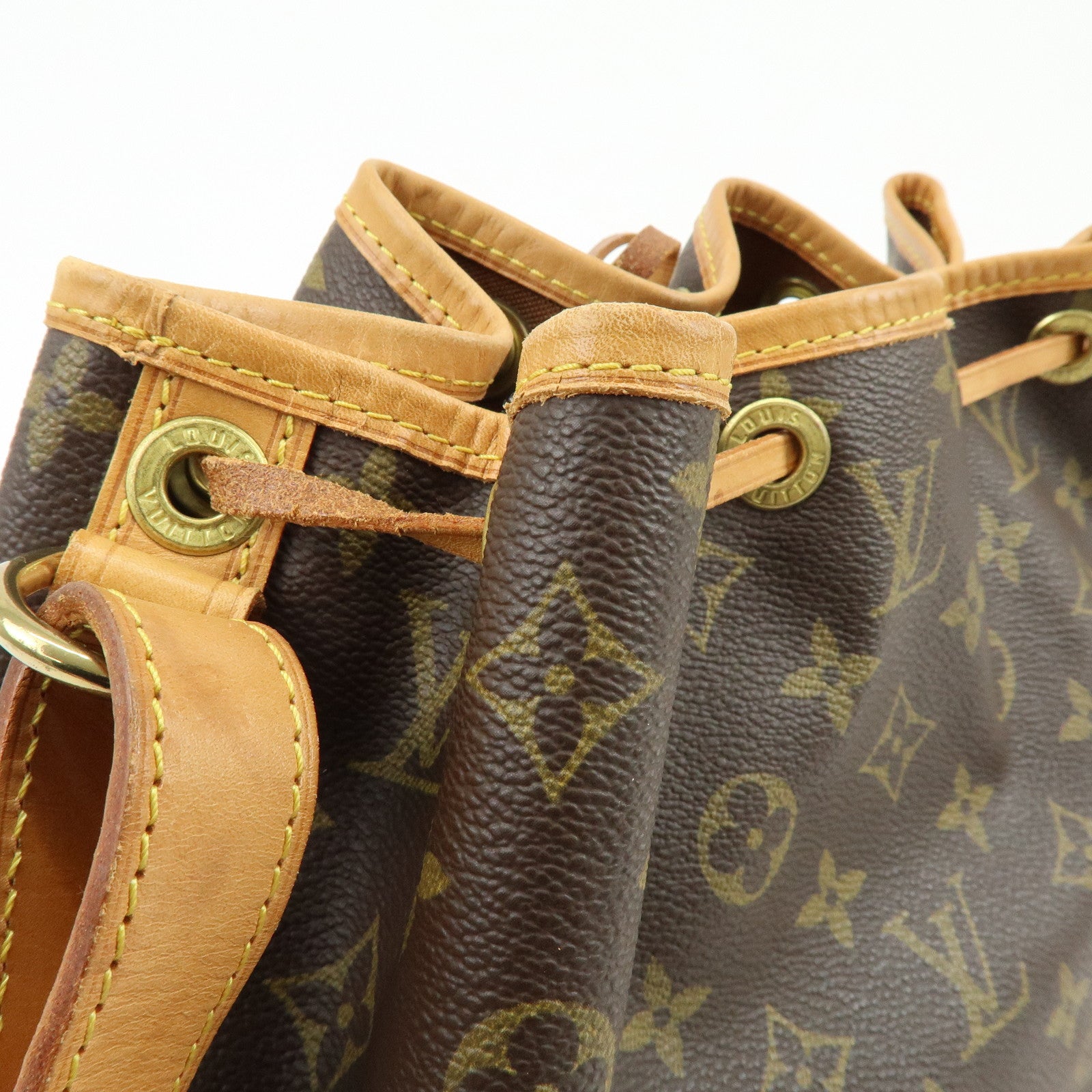 Louis Vuitton Monogram Petit Noe Shoulder Bag Brown M42226