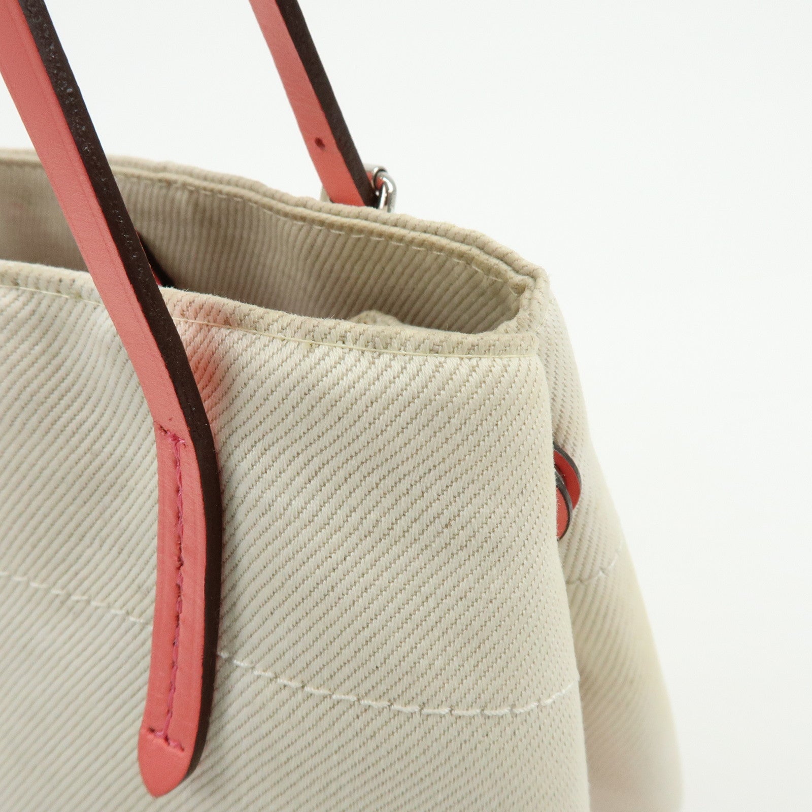 Louis Vuitton Canvas Leather Cabas PM Hand Bag Corail M94505