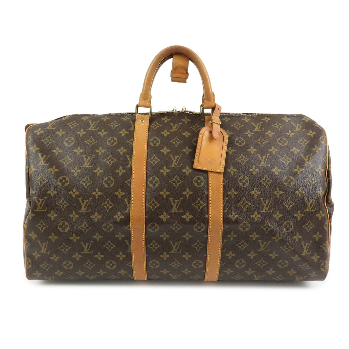 Louis Vuitton Monogram Keep All 50 Boston Bag Brown M41426