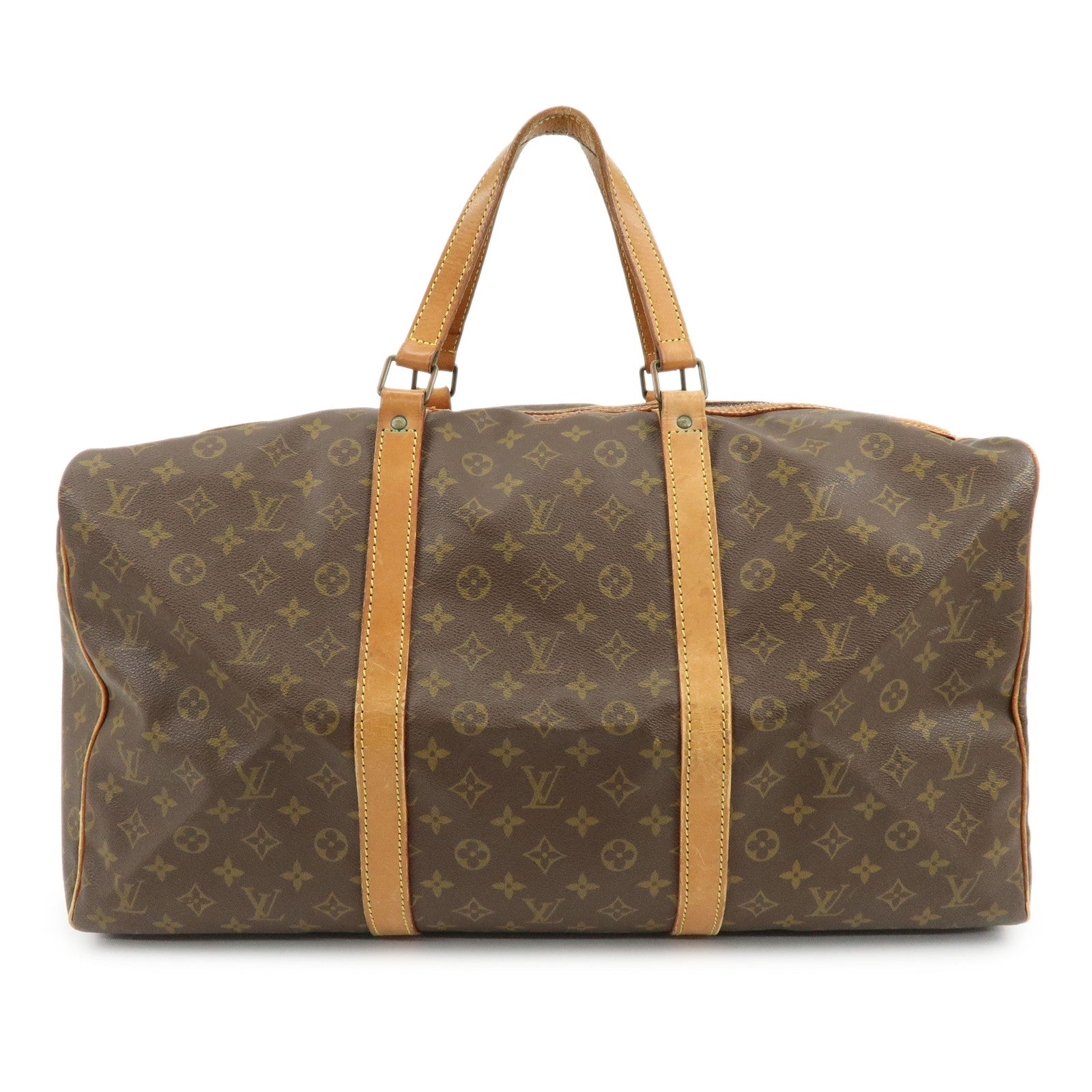 Louis Vuitton Monogram Sac Souple 55 Boston Bag Brown M41622