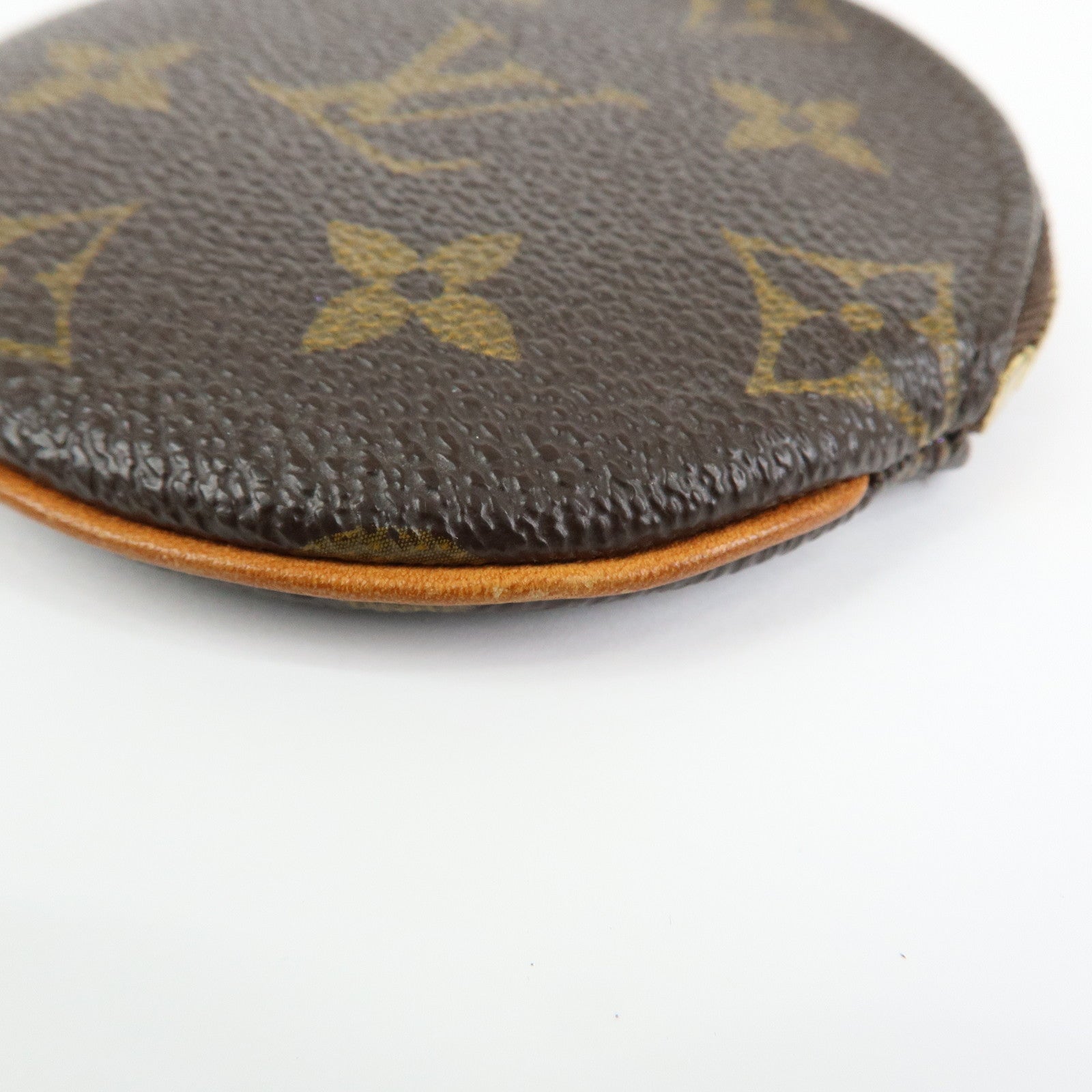 Louis Vuitton Monogram Porte Monnaie Rond Coin Case Brown M61926