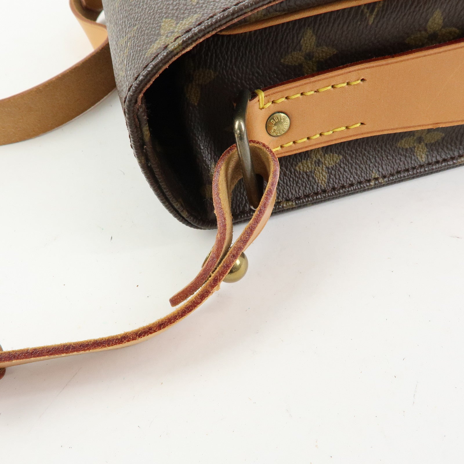 Louis Vuitton Monogram Cartouchiere MM Shoulder Bag Brown M51253
