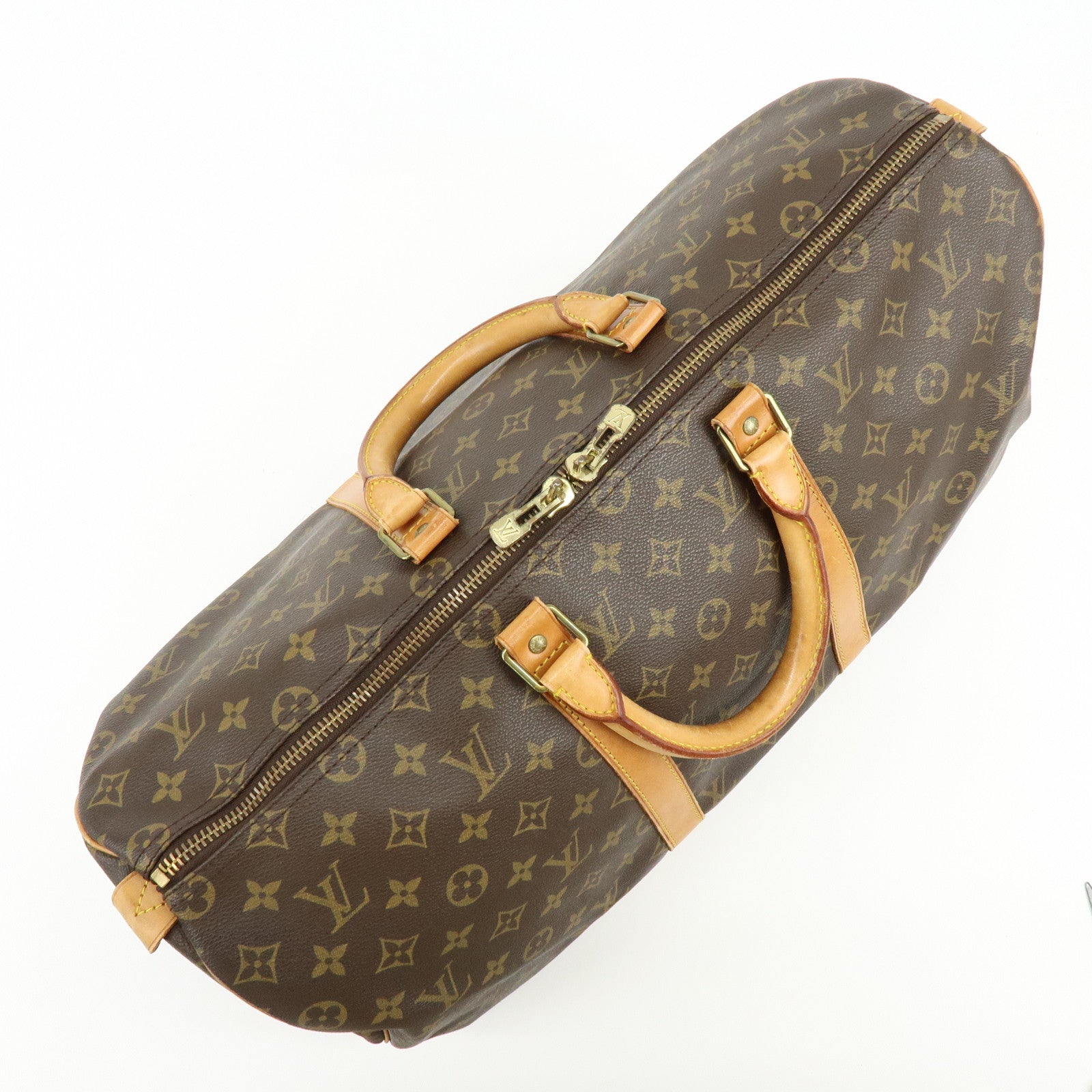 Louis Vuitton Monogram Keep All 50 Boston Bag Hand Bag Brown M41426
