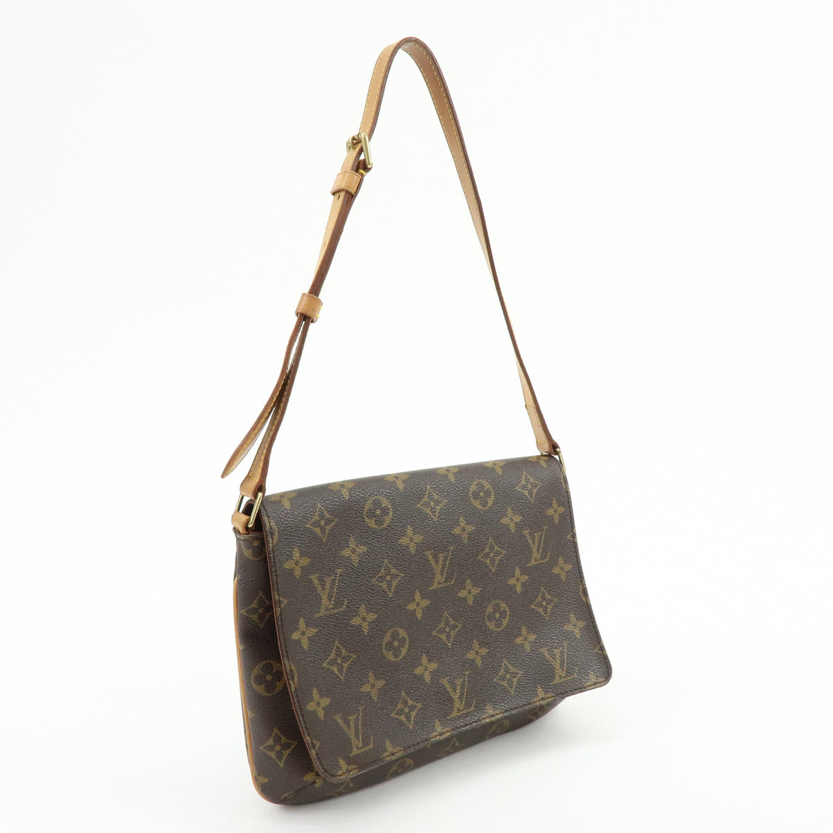 Louis Vuitton Monogram Musette Tango Short Shoulder Bag Brown M51257