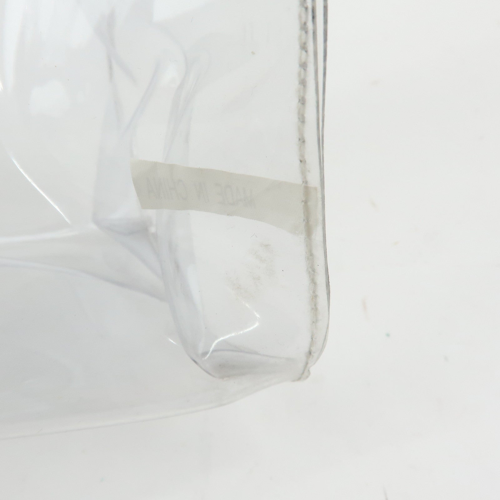 HERMES Kelly Vinyl Hand Bag Clear Transparent Gold