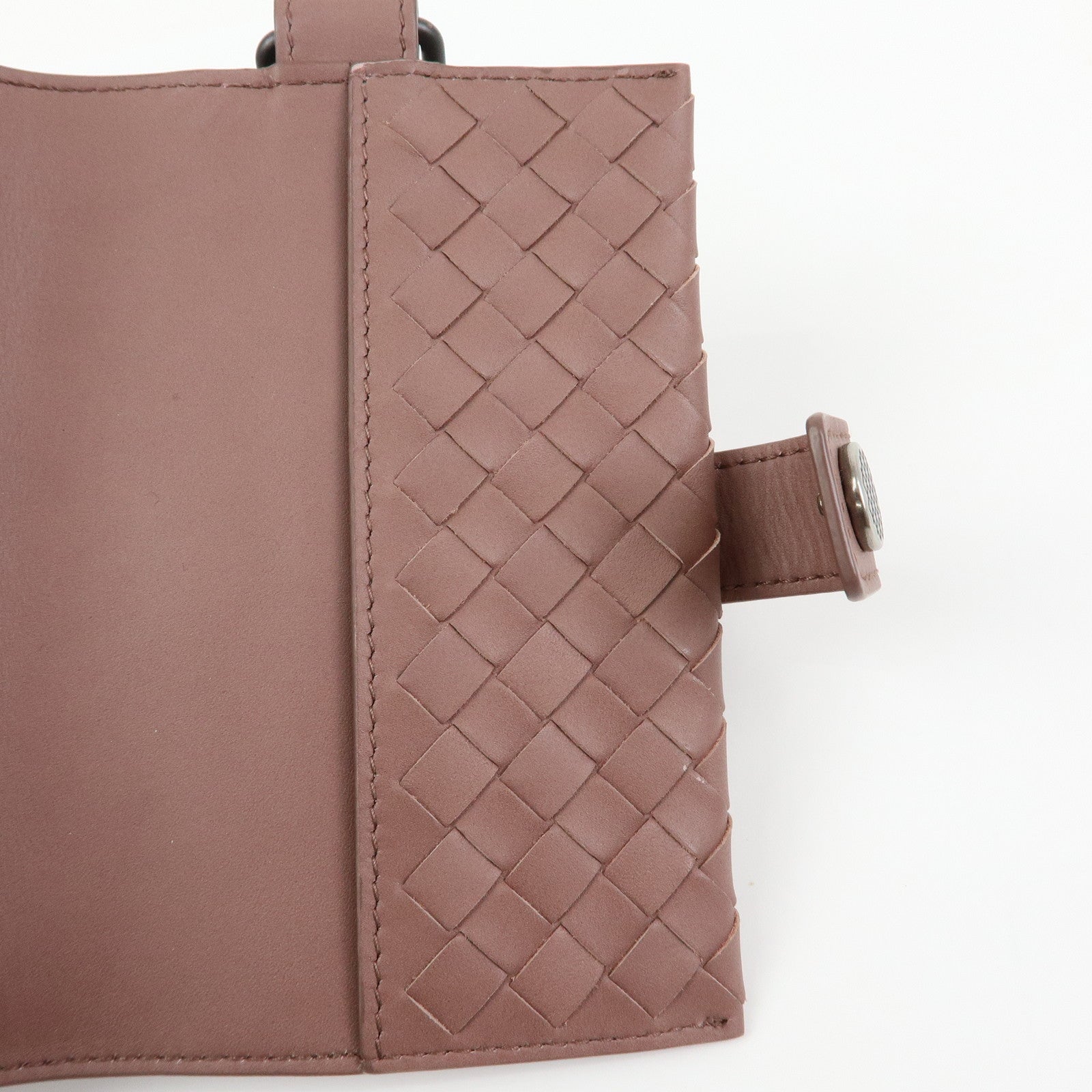 BOTTEGA VENETA Intrecciato Leather Agenda Planner Cover Brown
