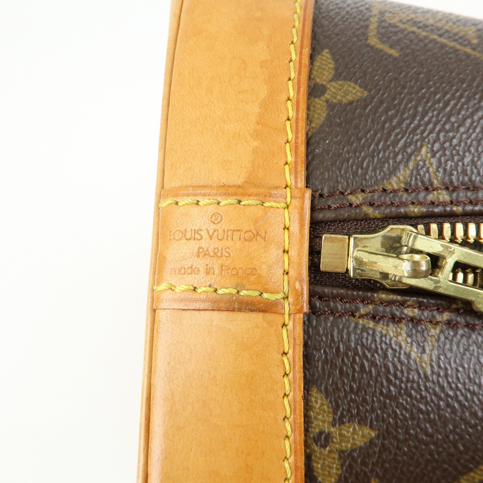 Louis Vuitton Monogram Alma PM Canvas Leather Hand Bag Brown M51130