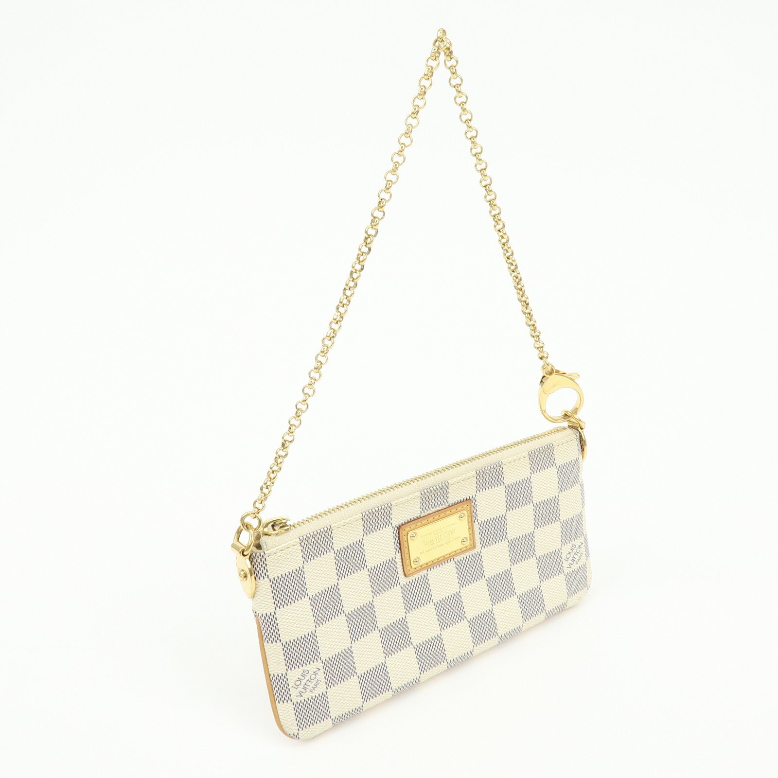 Louis Vuitton Damier Azur Pochette Milla MM Mini Accesory Pouch N60027