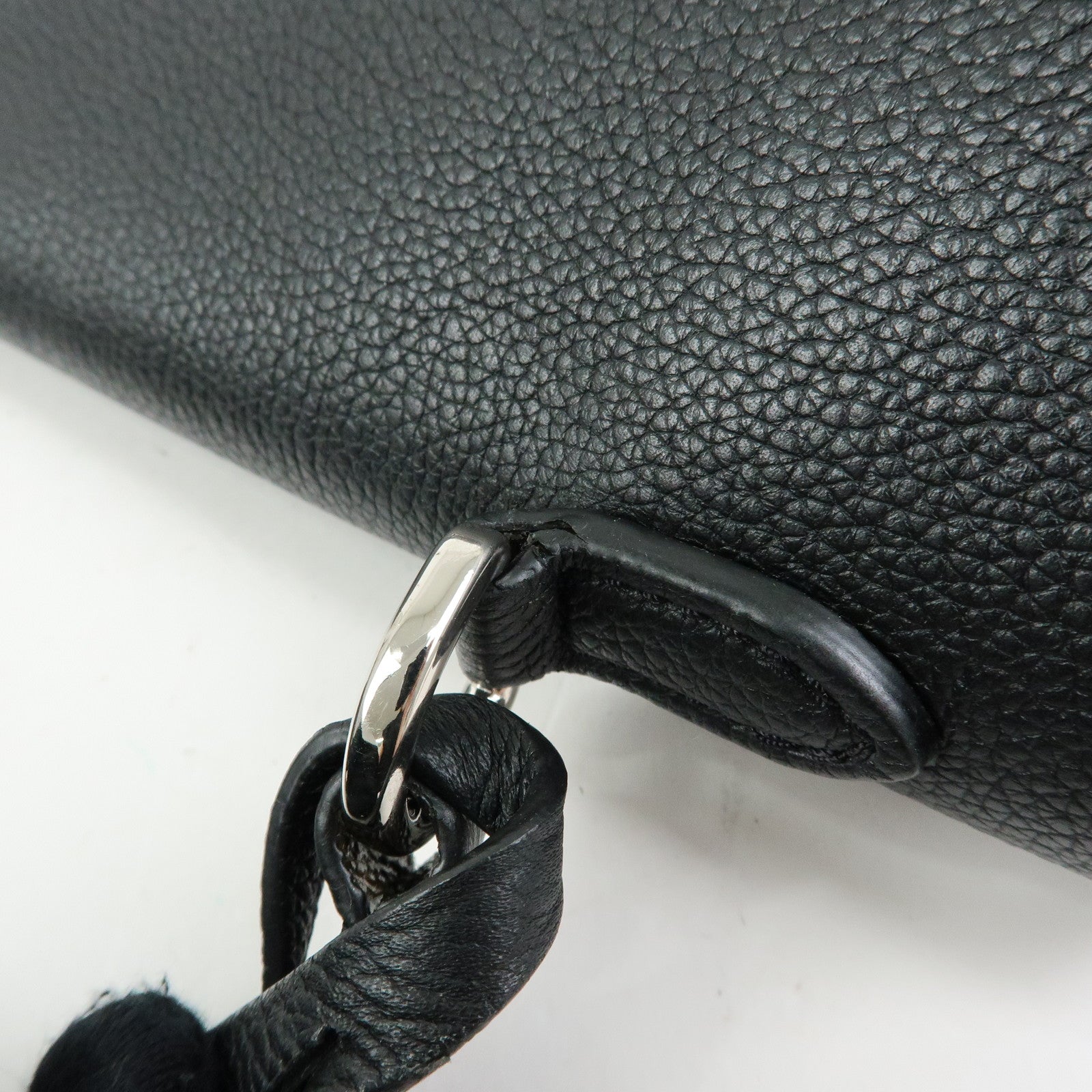 Louis Vuitton Lockme Ever MM Calf Leather 2Way Hand Bag Black M51395