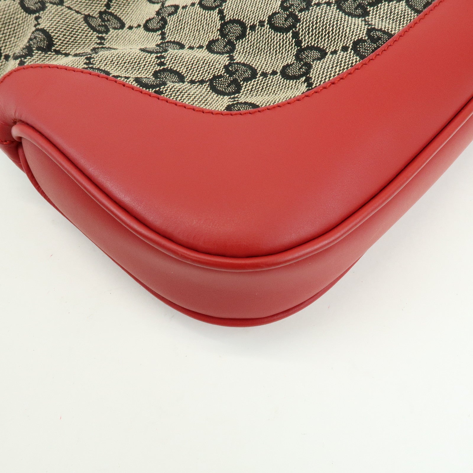 GUCCI Jackie GG Canvas Leather Shoulder Bag Hand Bag Beige 001.3306