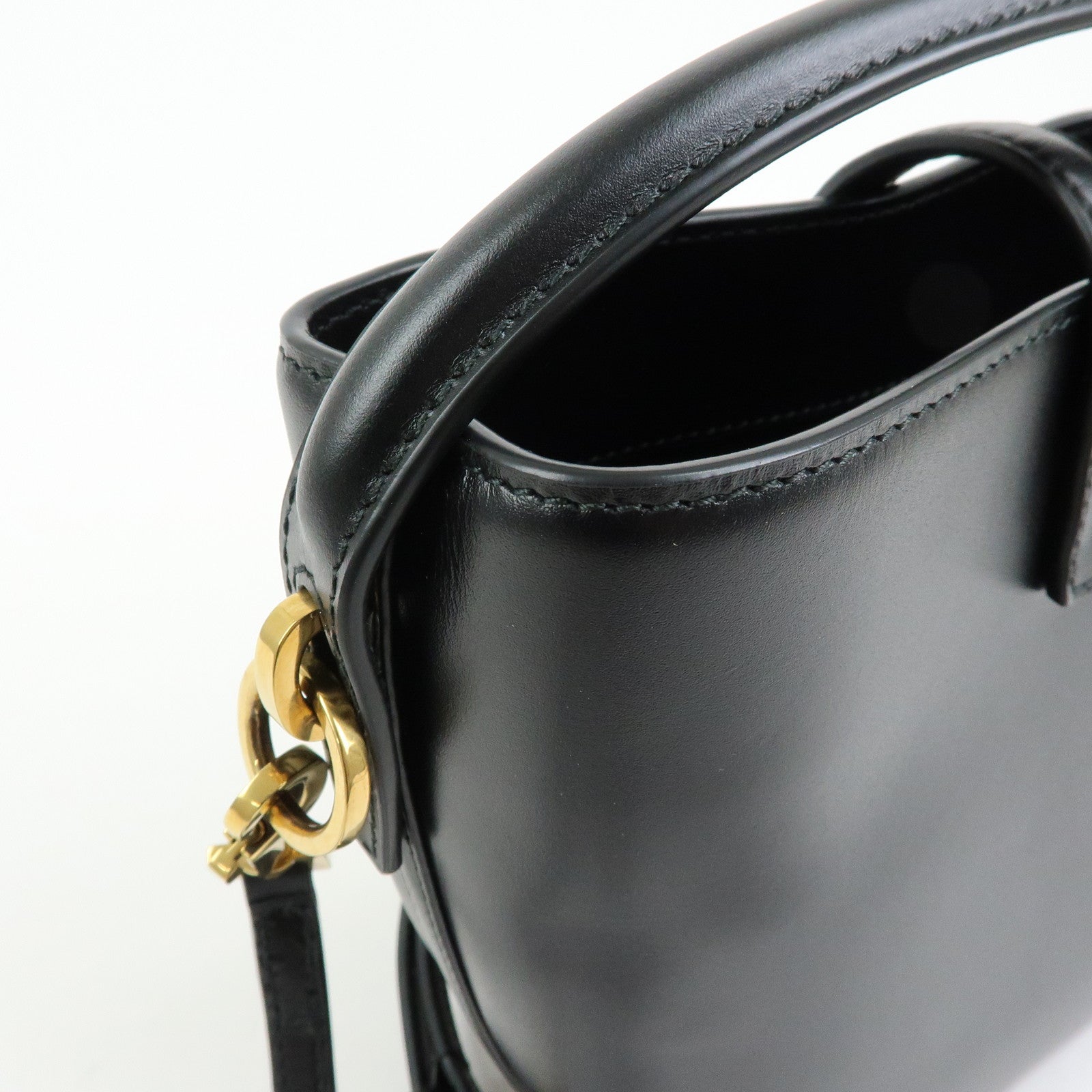 SAINT LAURENT PARIS Cassandra LE 37 Calf Leather 2WAY Mini Bucket Bag